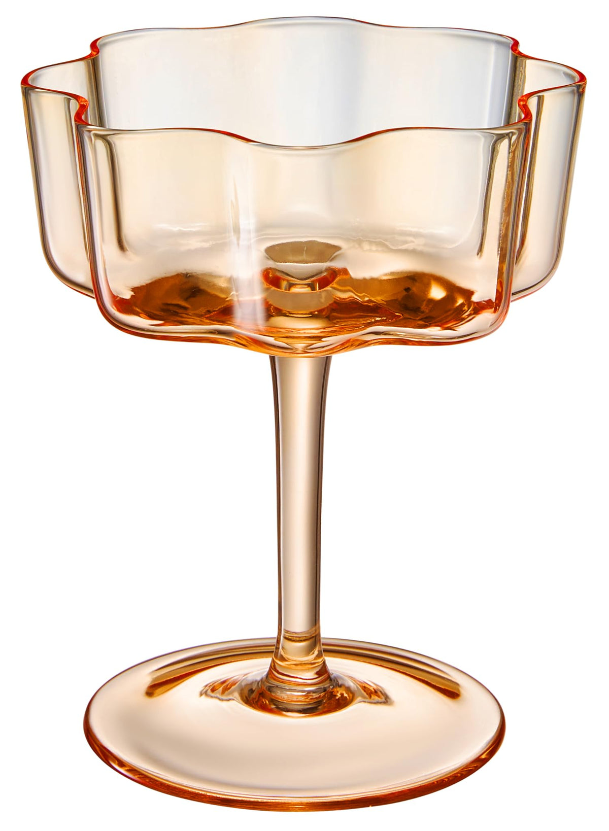 TEEK - Flower Wave Coupe Cocktail Colored Glasses Set | Fall/Holiday HOME DECOR TEEK KS