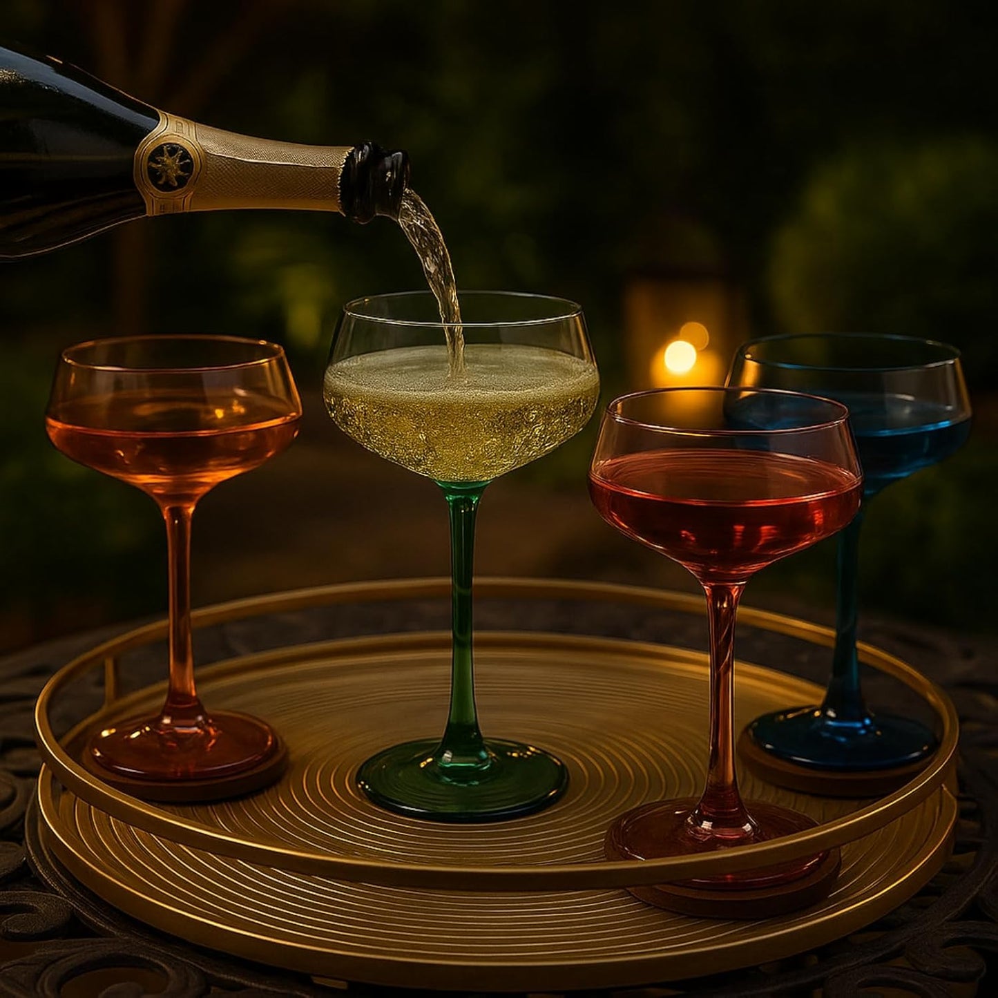 TEEK - Colored Acrylic Coupe Glasses – Set Mutes HOME DECOR TEEK KS