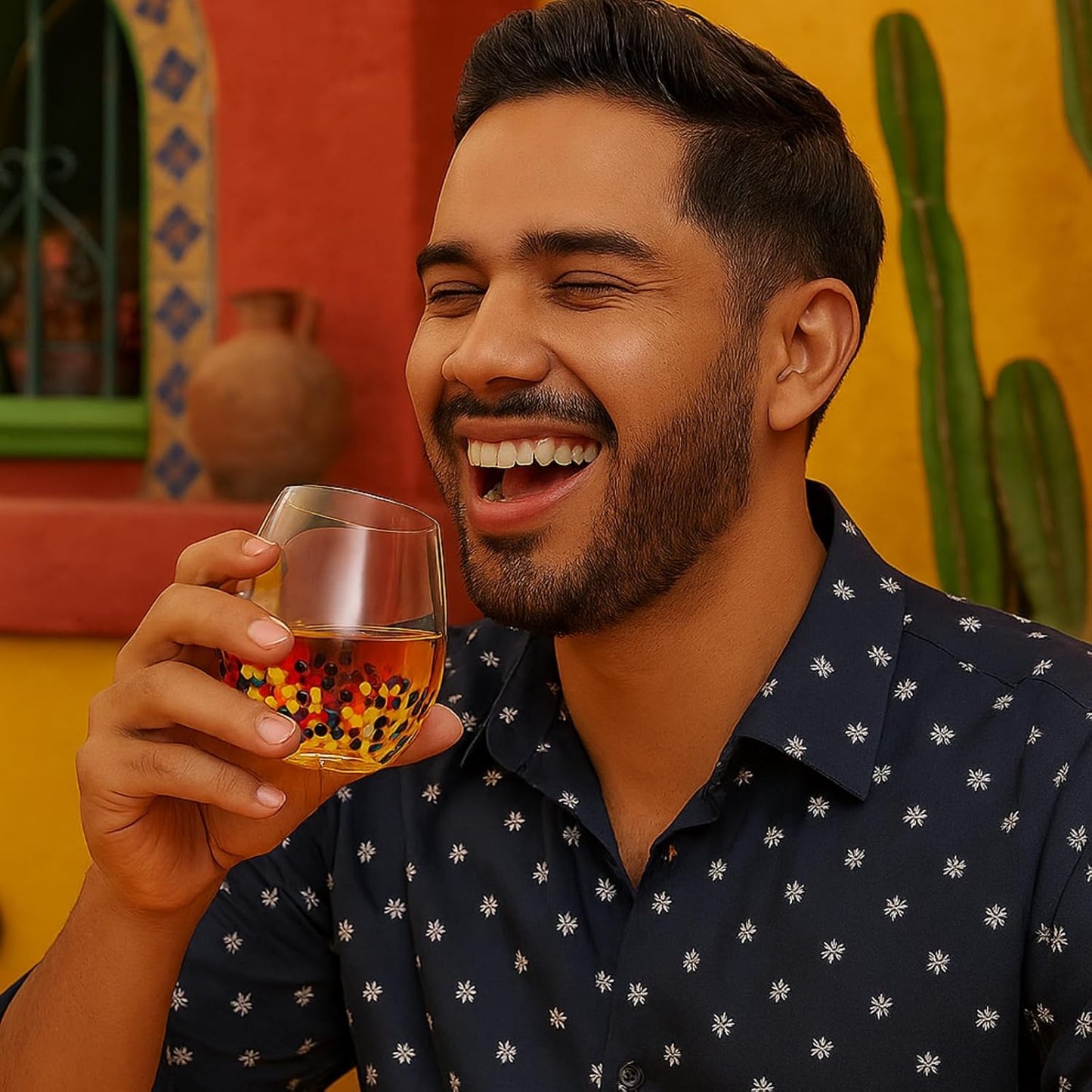 TEEK - The Wine Savant Mexican Wine Hand Blown Confetti Rock Set - Clear HOME DECOR TEEK KS