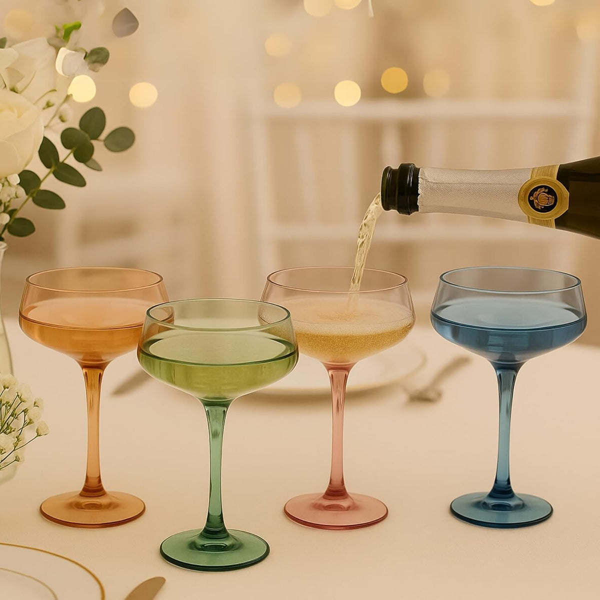 TEEK - Colored Acrylic Coupe Glasses – Set Mutes HOME DECOR TEEK KS
