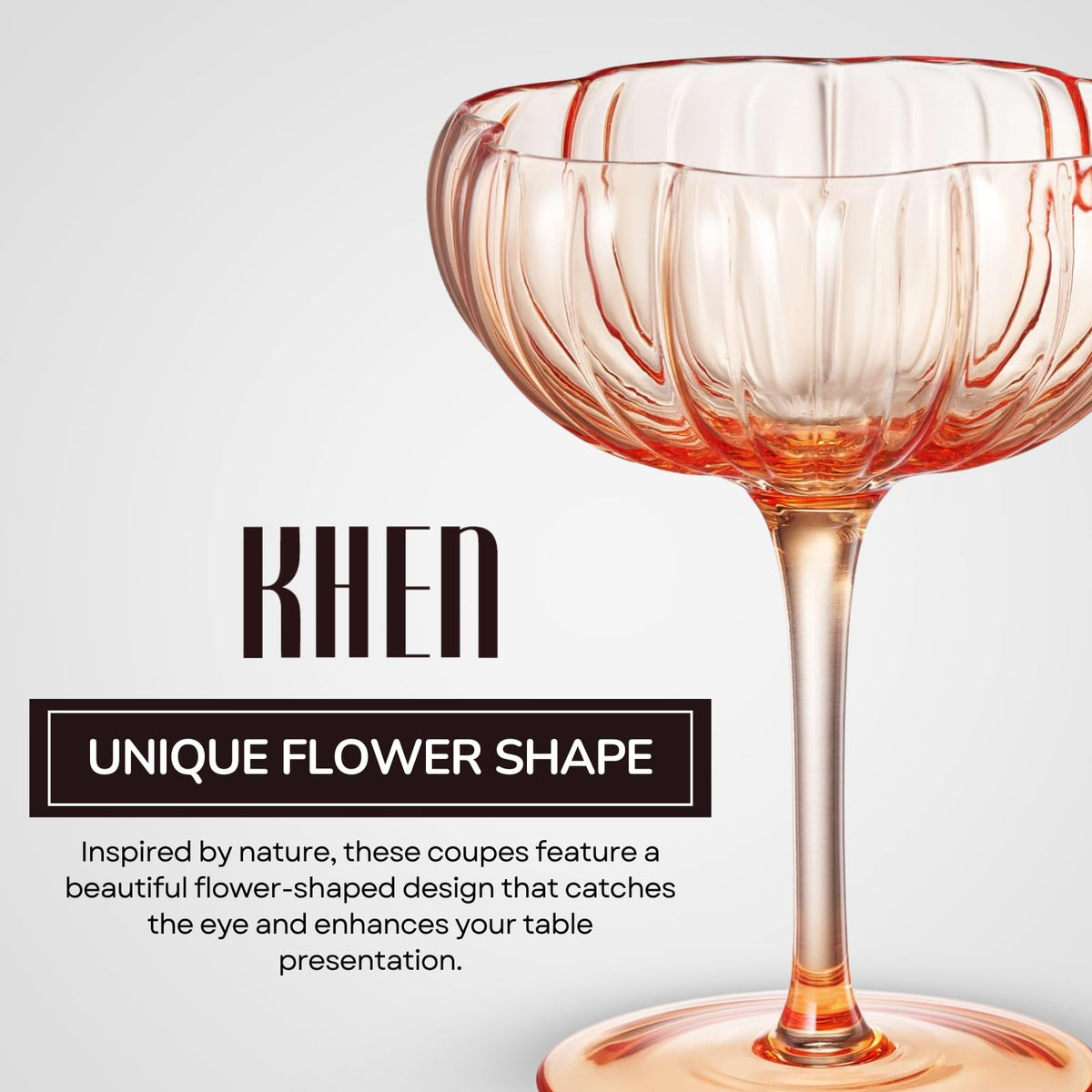 TEEK - Flower Coupe Cocktail Glasses Set | Bright Colors HOME DECOR TEEK KS