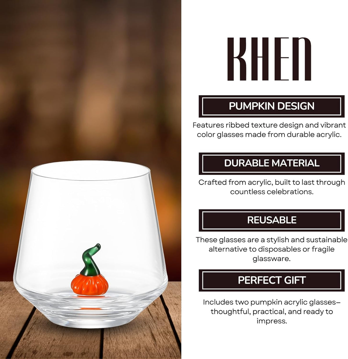 TEEK - Pumpkin Glass Set HOME DECOR TEEK KS