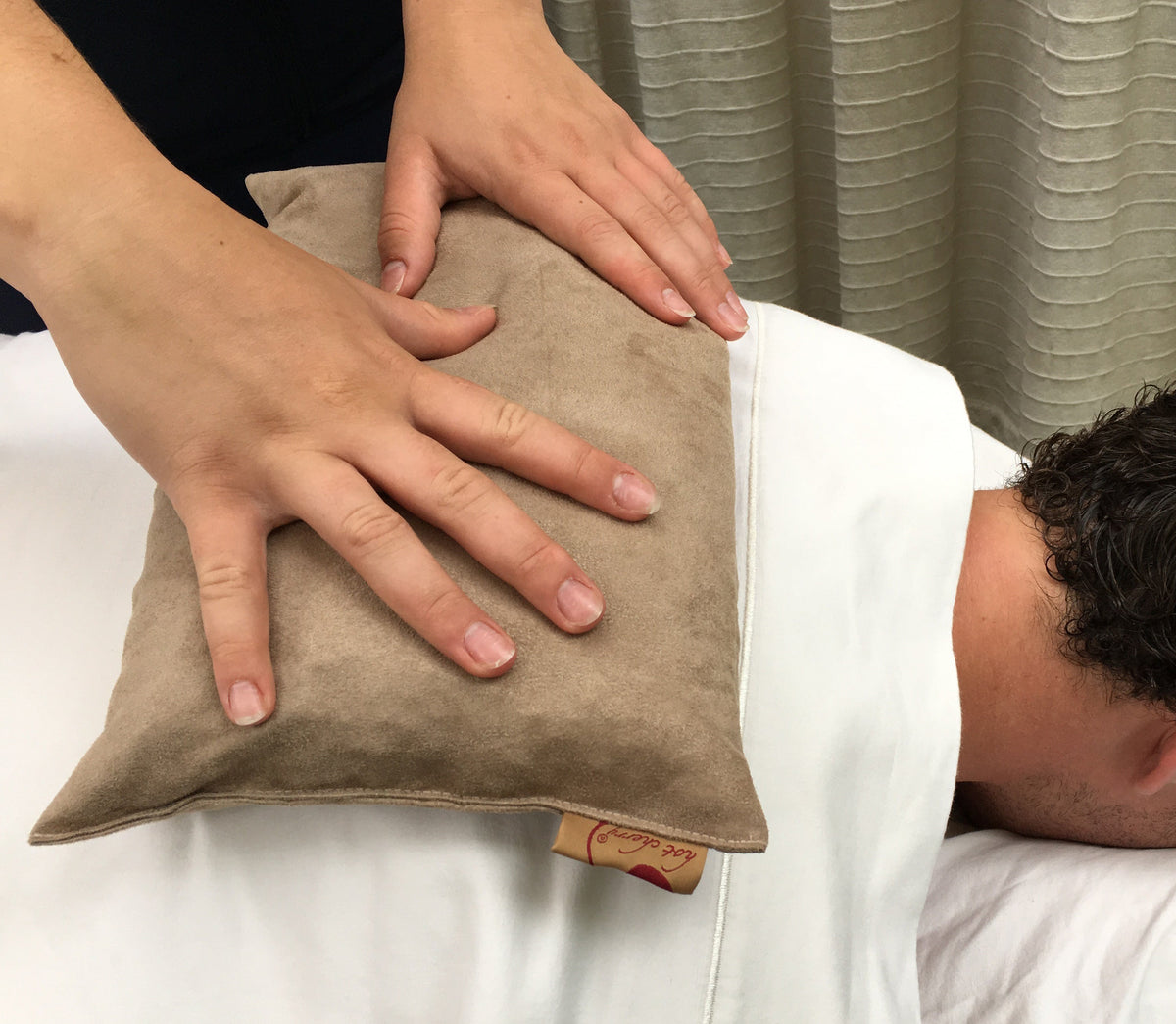 TEEK - Large Rectangle Cherry Stone Pillow in Tan Ultra-Suede PILLOW TEEK HCP