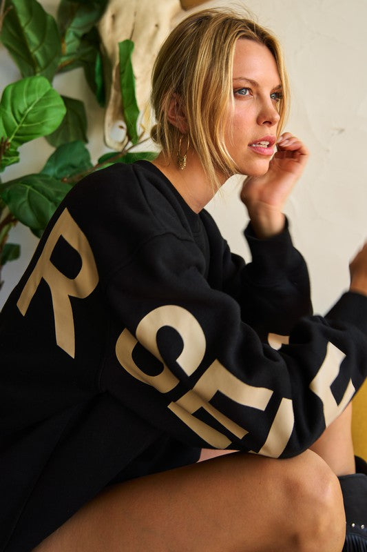 TEEK - Plus Size BE YOUR SELF Oversized Sweatshirt TOPS TEEK FG