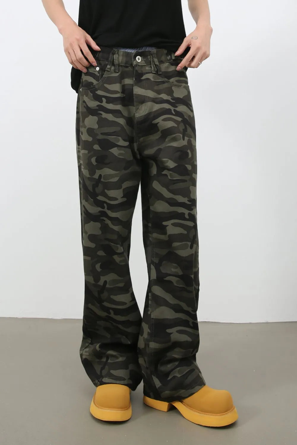TEEK - Mens Black Camouflage Pocketed Jeans JEANS TEEK Trend