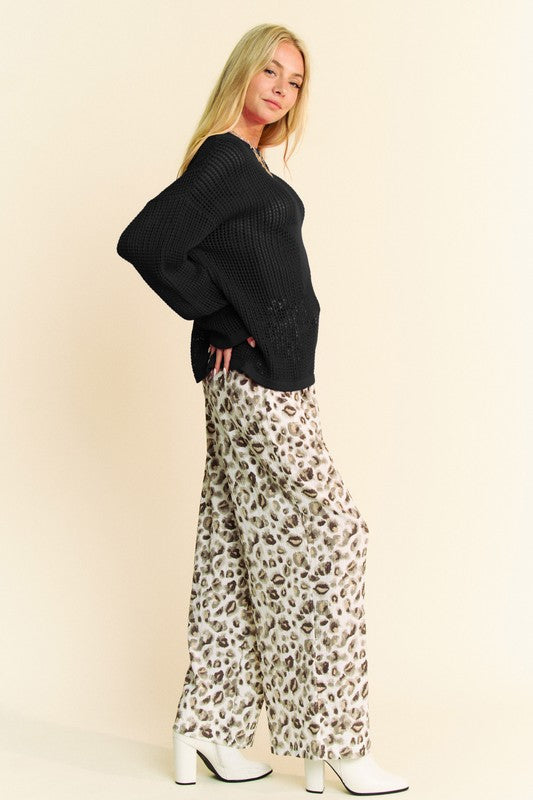 TEEK - Black Star Front Crochet Knit Top TOPS TEEK Trend