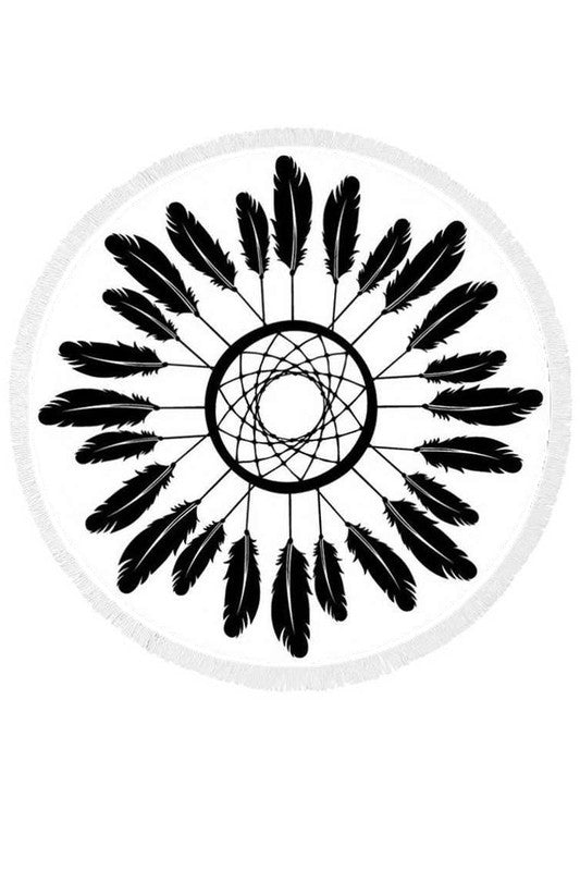 TEEK - Black Light Weight Viscose Round Throw HOME DECOR TEEK FG