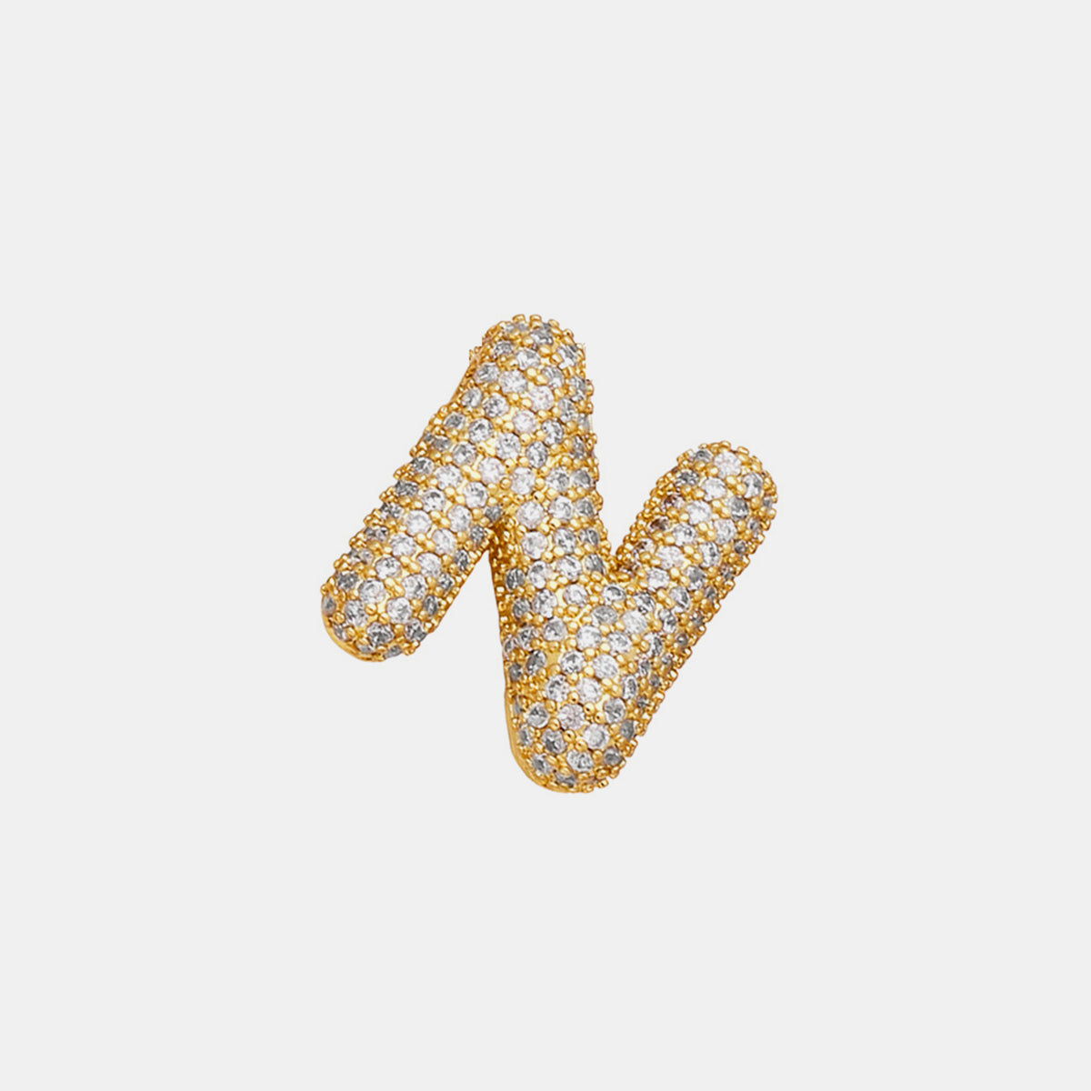 TEEK - L-U Gold-Plated Inlaid Zircon Letter Necklace JEWELRY TEEK Trend Style N  