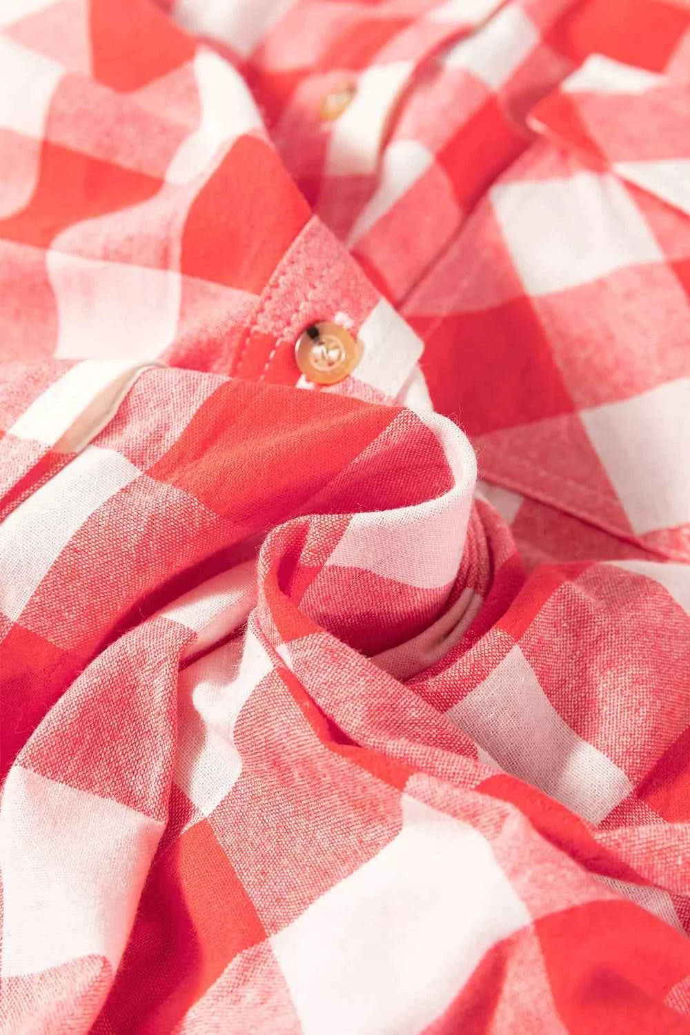 TEEK - Oversized Plaid Button-Down Shirt Dress DRESS TEEK Trend