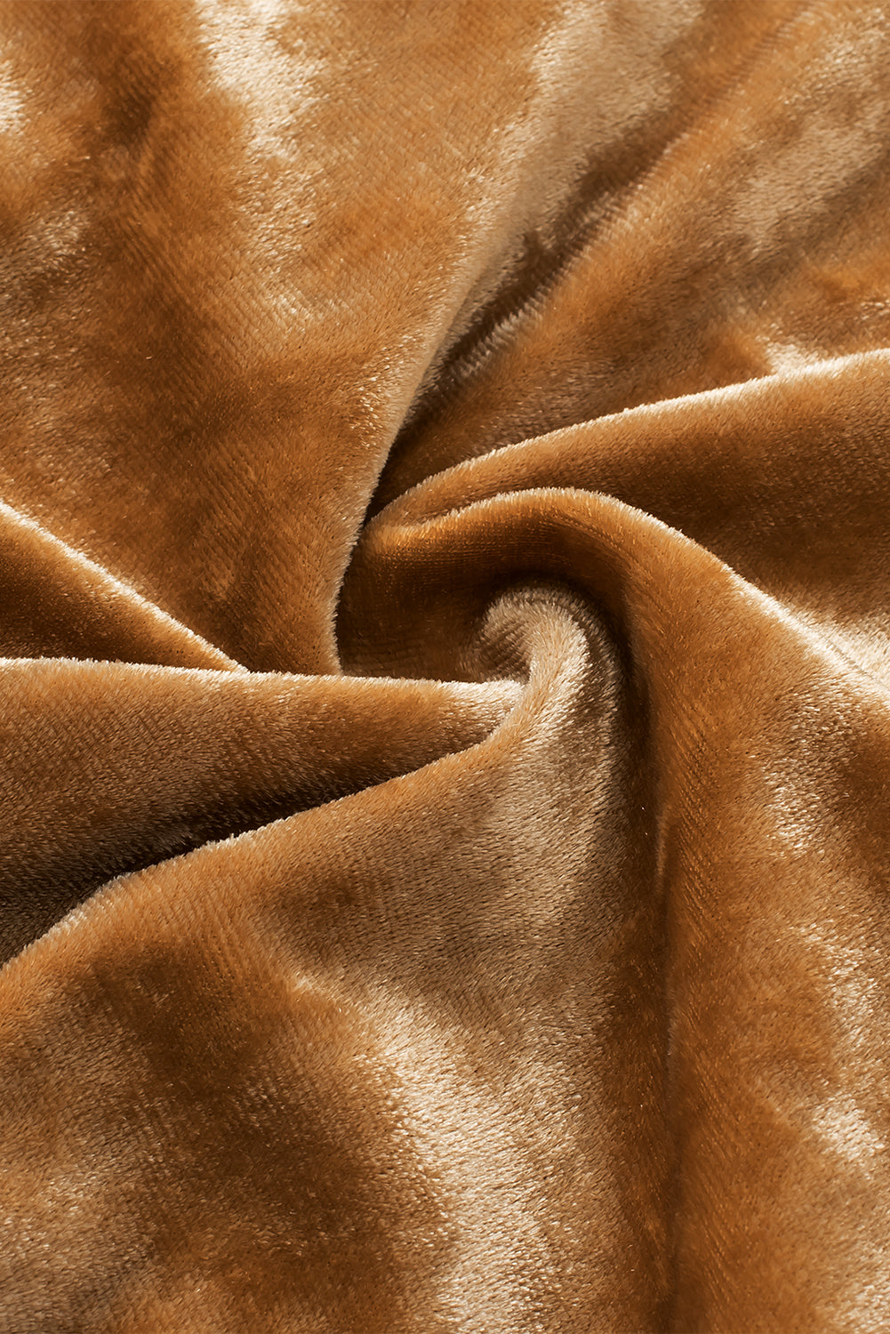 TEEK - Caramel Button Down Loose Fit Velvet Shirt TOPS TEEK Trend