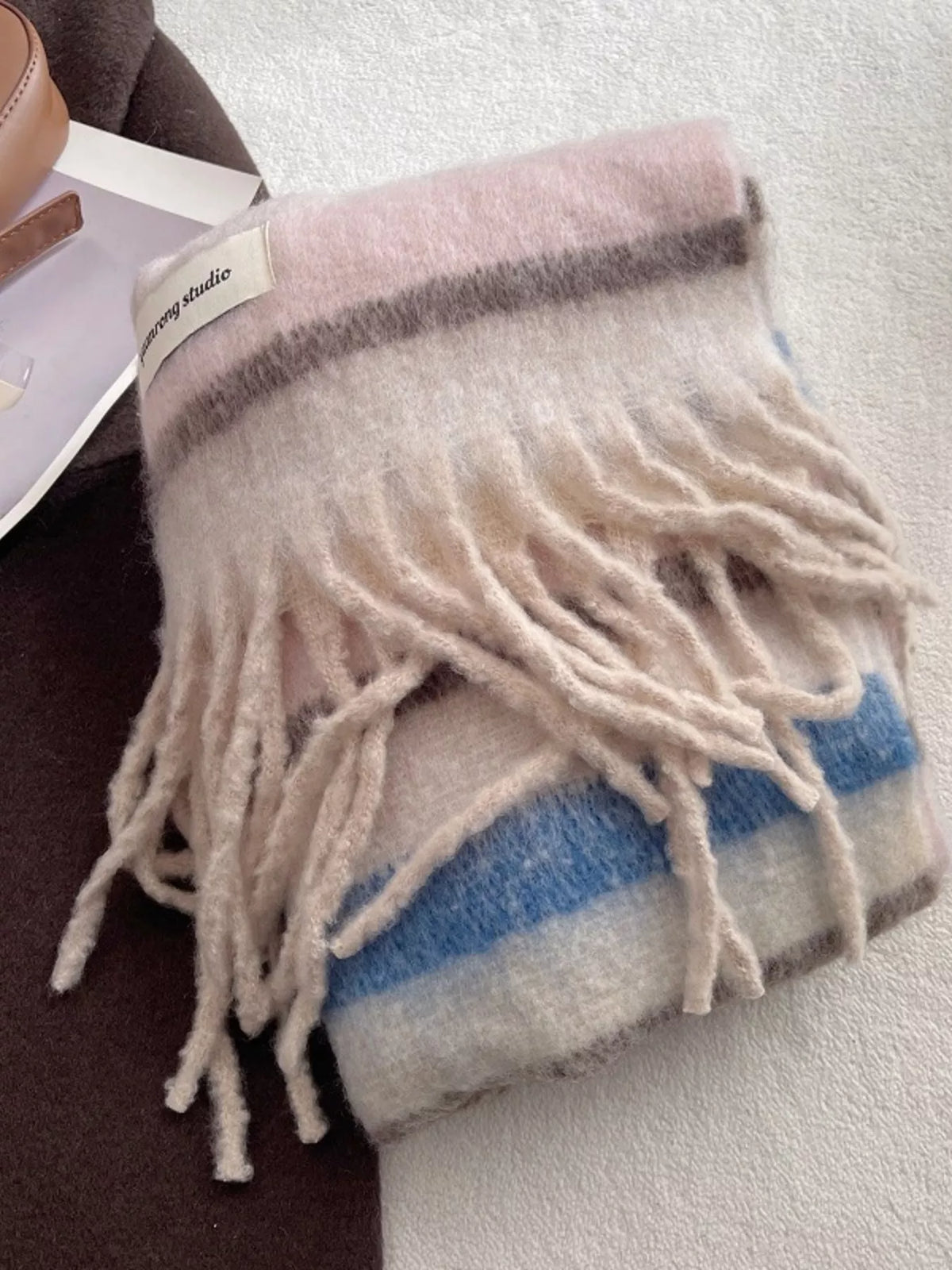 TEEK - Soft Plaid Tassel Warm Scarf SCARF TEEK Trend