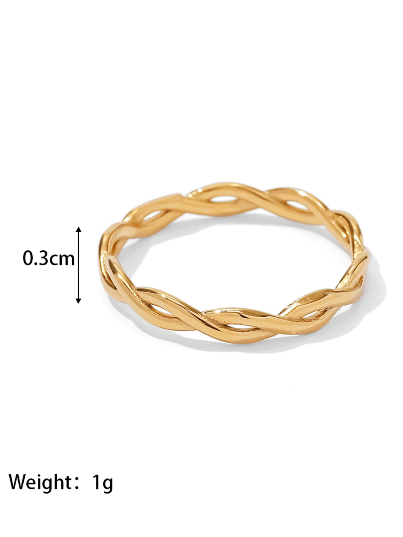TEEK - 18K Gold PVD Plated 316L Stainless Steel Rings JEWELRY theteekdotcom JDR202154 8 