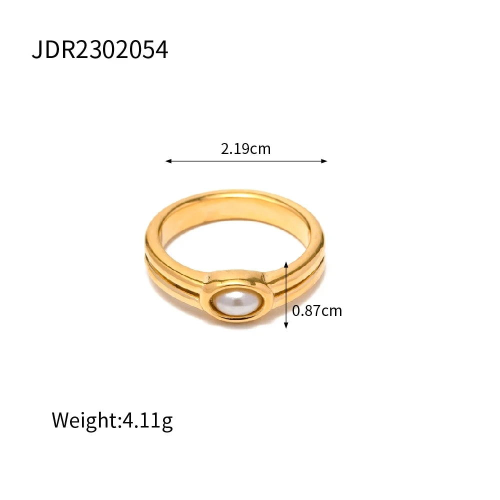 TEEK - 18K Gold PVD Plated 316L Stainless Steel Rings JEWELRY theteekdotcom JDR2302054 7 