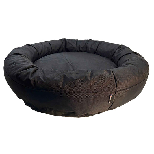 TEEK - Dog Bed - Round Bolstered Armor ™ PET SUPPLIES TEEK AD Small (25" outer diameter 16" inner diameter) Black