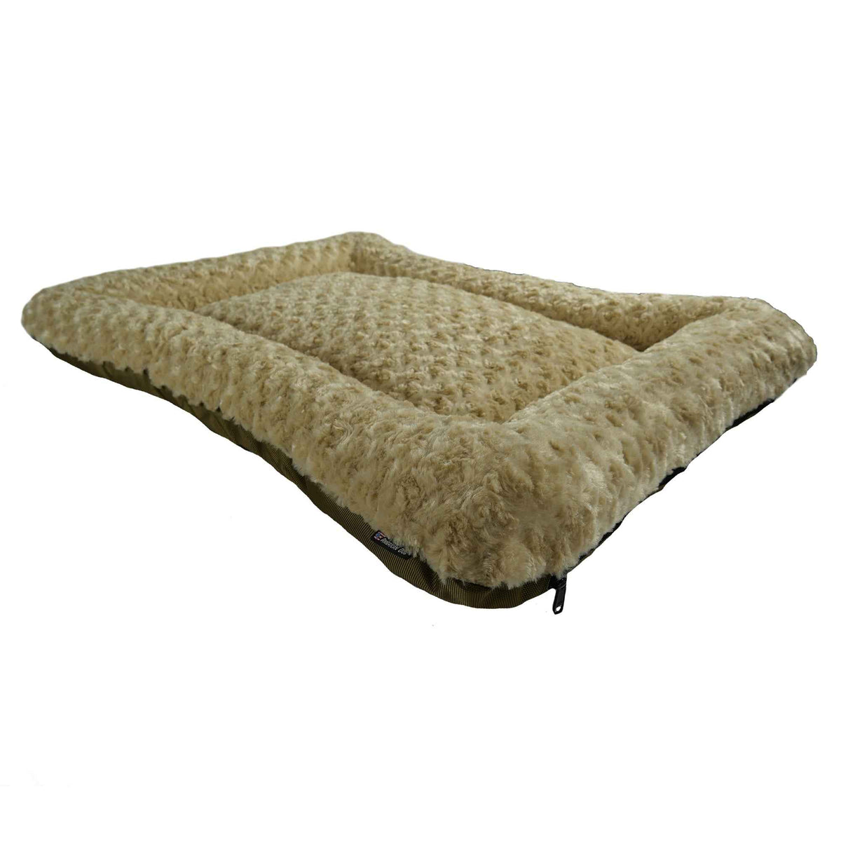 TEEK - Dog Bed - Rectangle Bolstered Furvana™ 'Cloud' PET SUPPLIES TEEK AD Medium 29" x 23" Camel