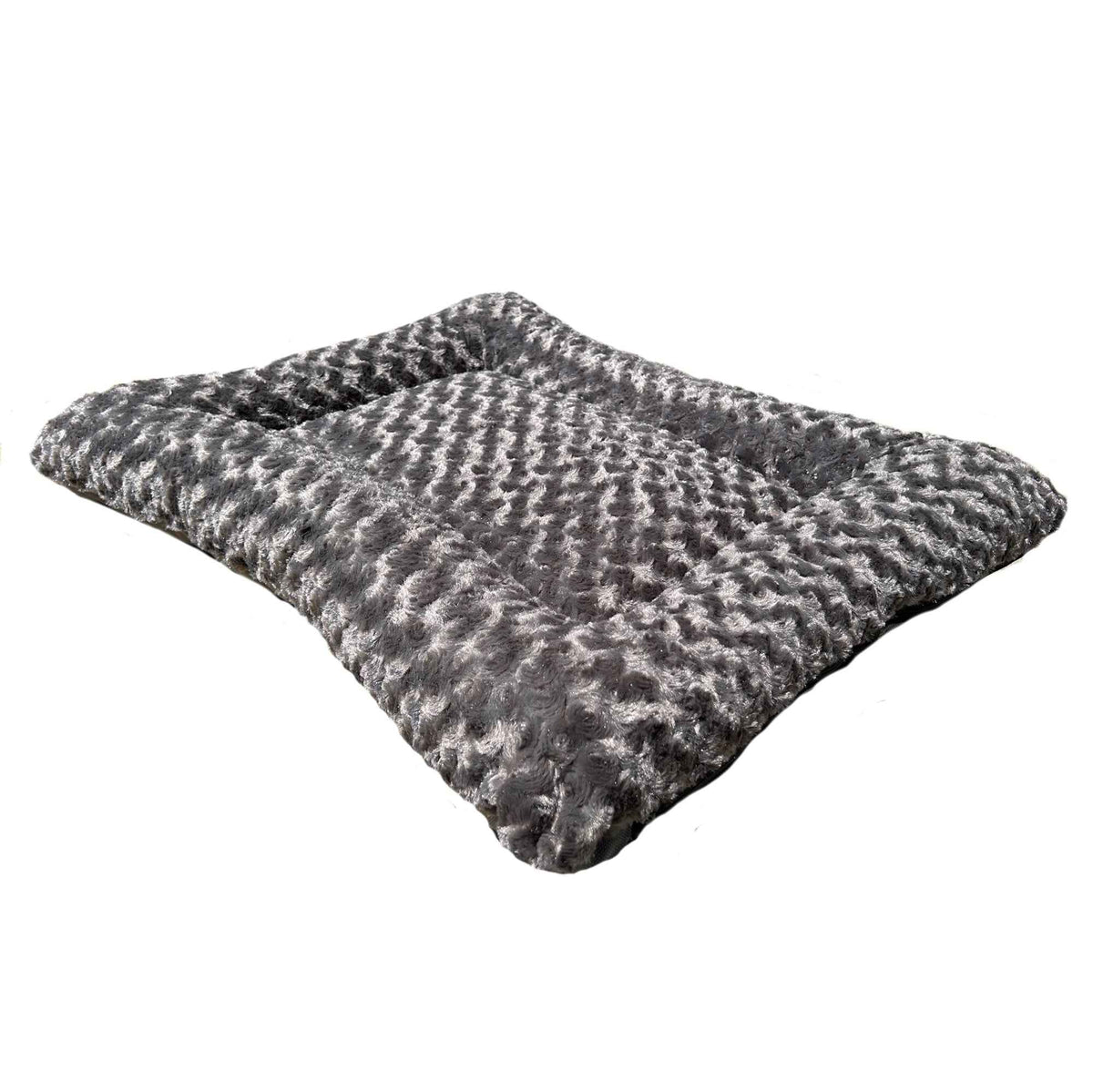 TEEK - Dog Bed - Rectangle Bolstered Furvana™ 'Cloud' PET SUPPLIES TEEK AD Medium 29" x 23" Charcoal
