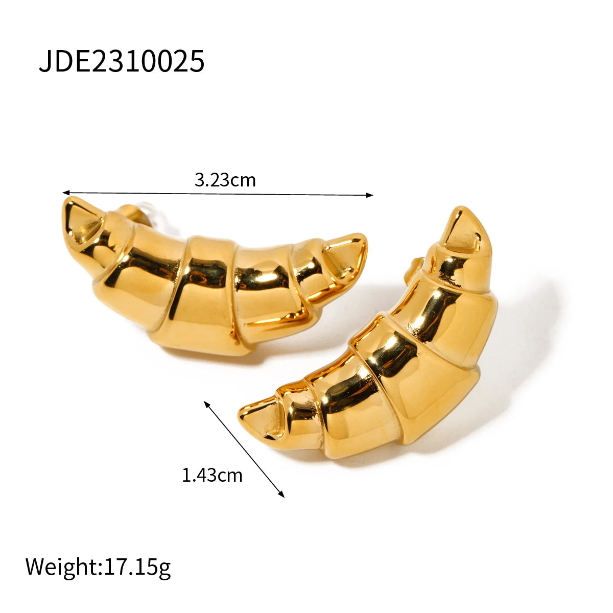 TEEK - Croissant Stud Earrings JEWELRY theteekdotcom Golden