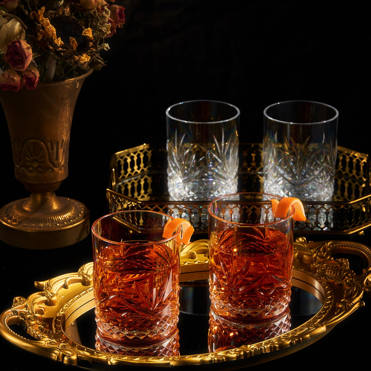 TEEK - Onix Acrylic Crystal Lowball Set of 4 HOME DECOR TEEK KS