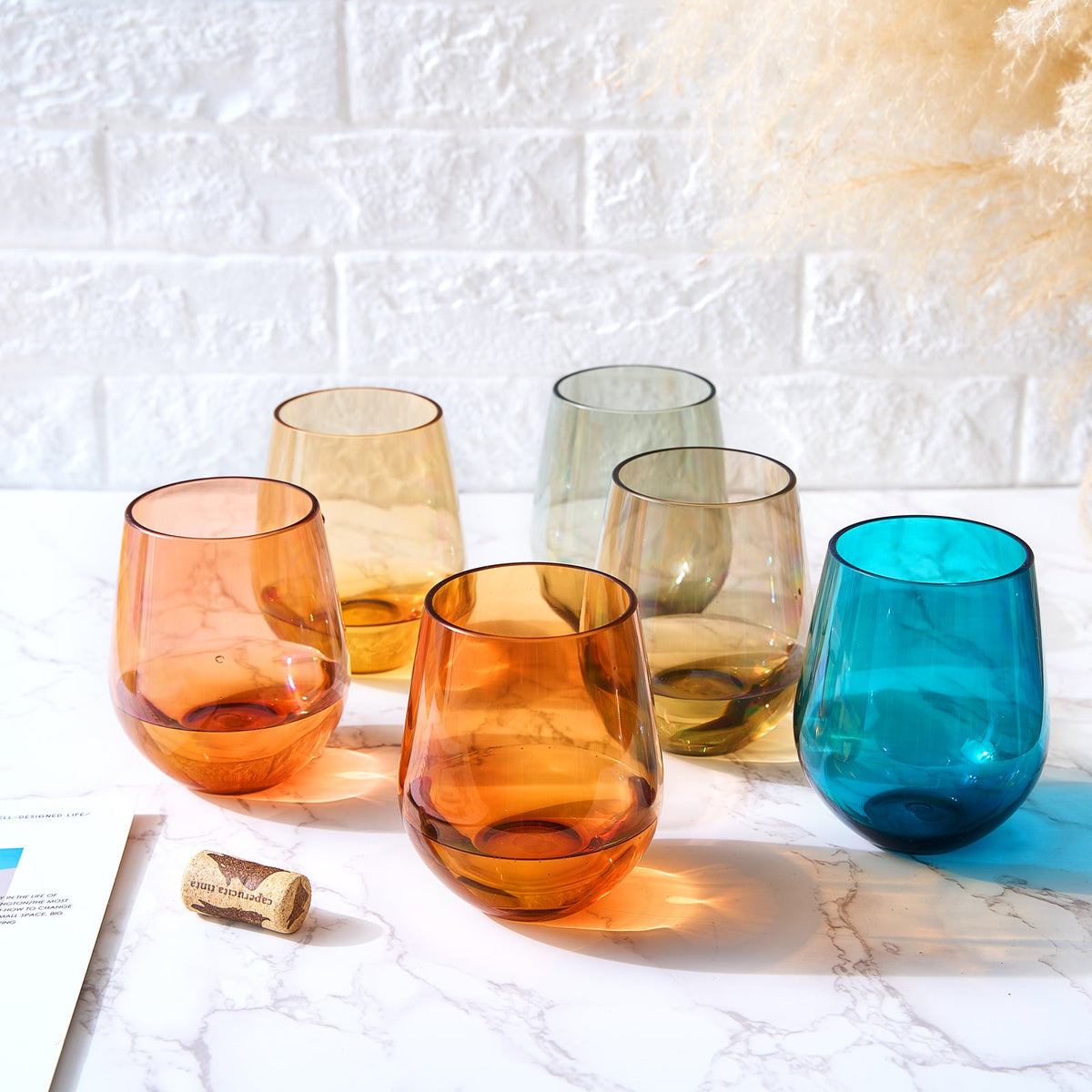 TEEK - Eze Acrylic Stemless Wine Glassware Set HOME DECOR TEEK KS