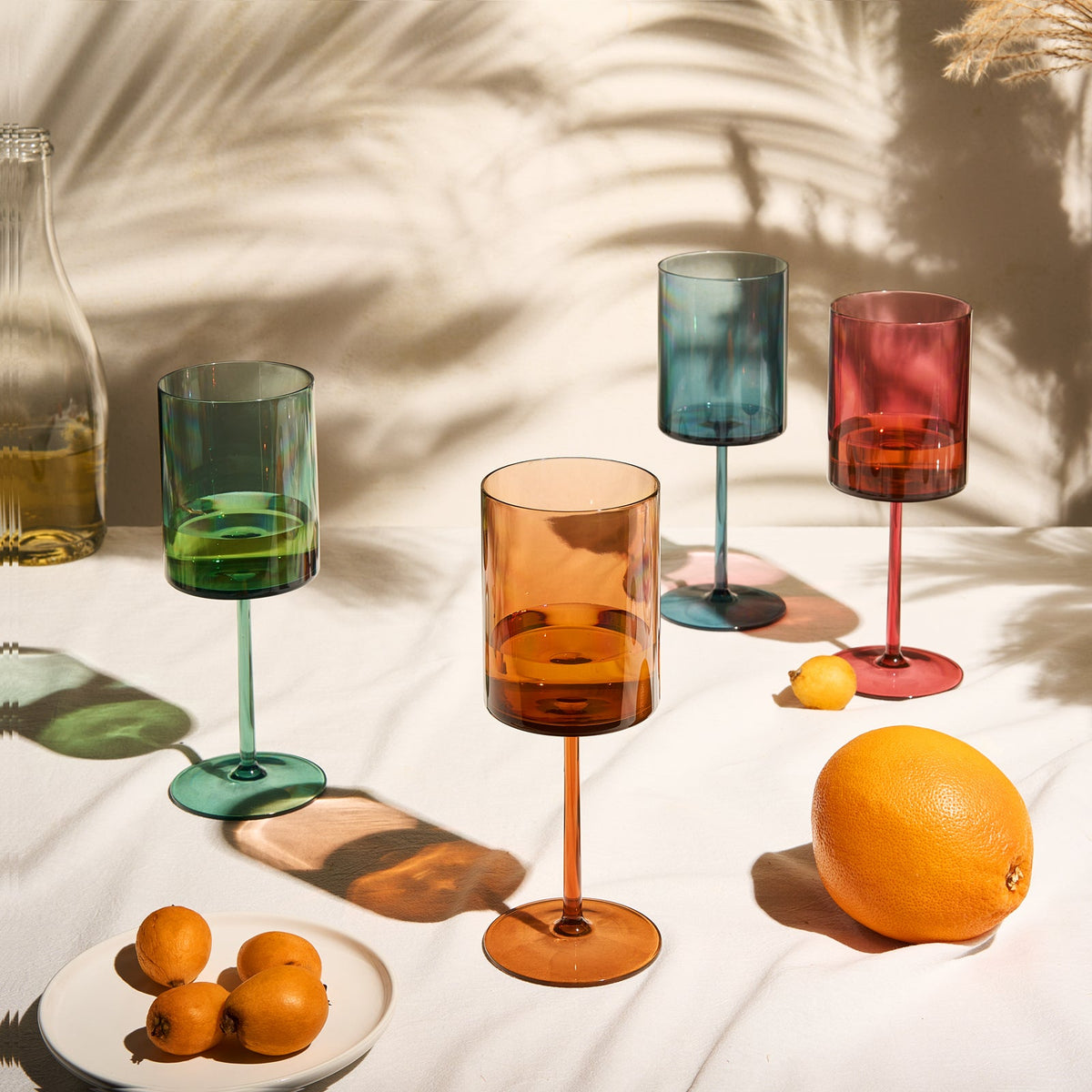 TEEK - Tonal Acrylic Stemmed Square Wine Glassware Set HOME DECOR TEEK KS