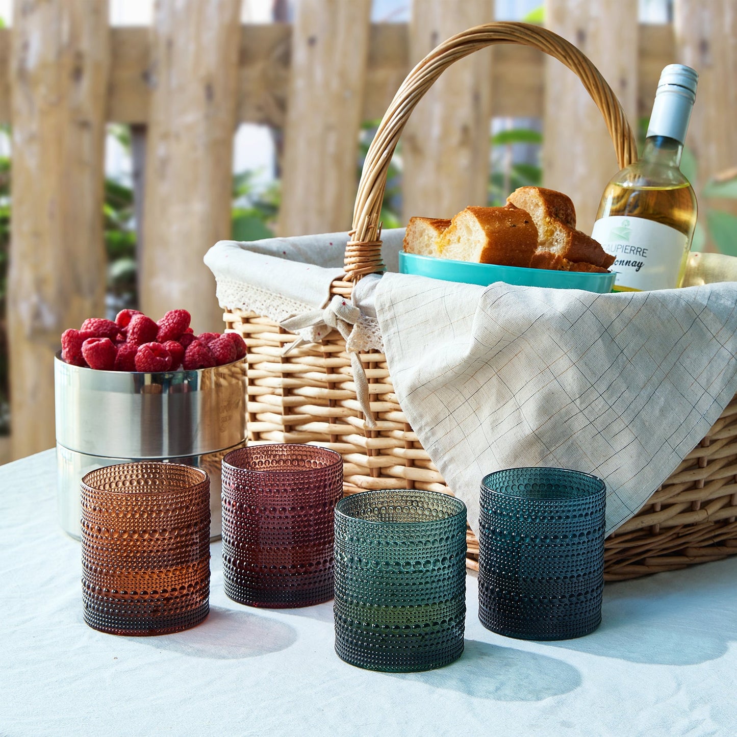 TEEK - Eze Acrylic Hobnail Lowball Glassware Set HOME DECOR TEEK KS