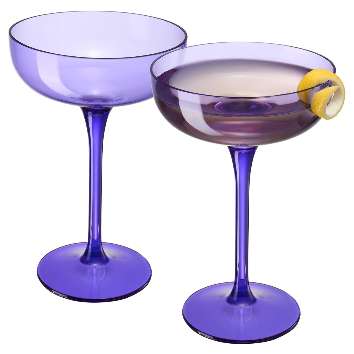 TEEK - Madrid Acrylic Champagne Coupe Cocktail Glassware Set HOME DECOR TEEK KS Purple