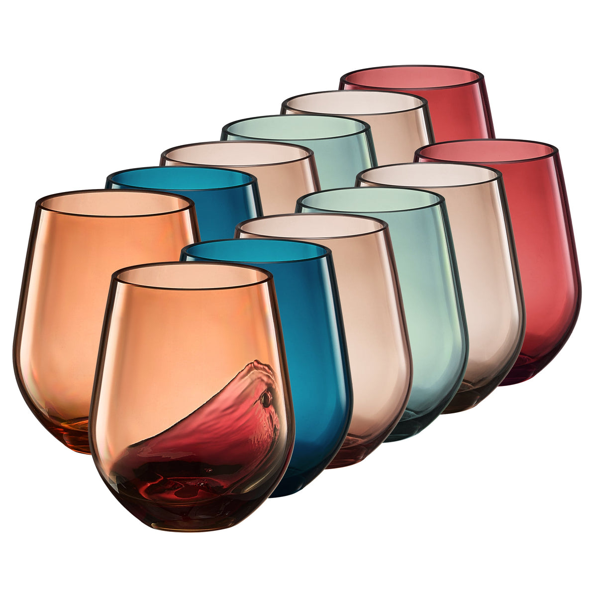 TEEK - Eze Acrylic Stemless Wine Glassware Set HOME DECOR TEEK KS