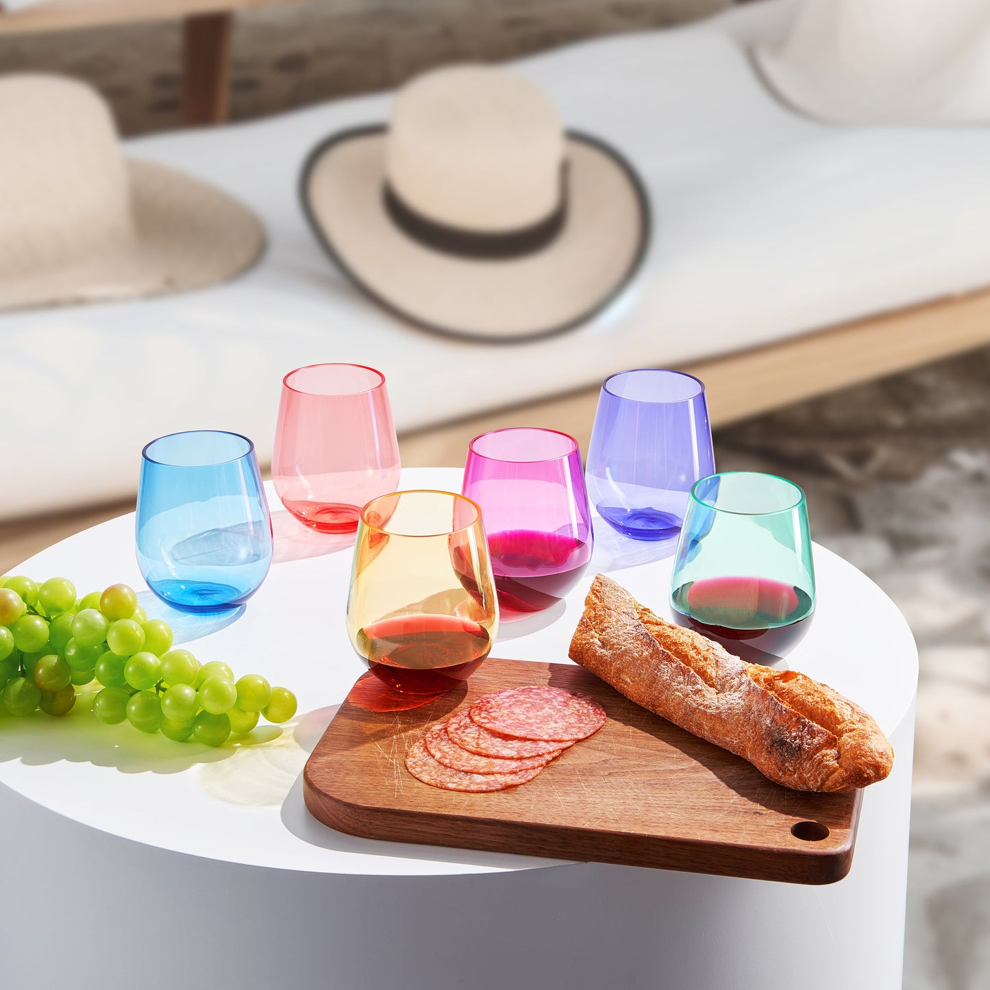 TEEK - Madrid Acrylic Stemless Wine Glassware Set of 12 HOME DECOR TEEK KS