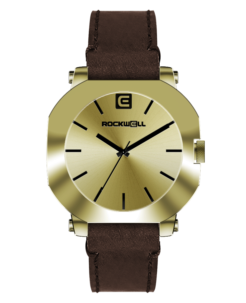 TEEK - Apex Gold/Black Watch WATCH TEEK RT Chocolate Leather