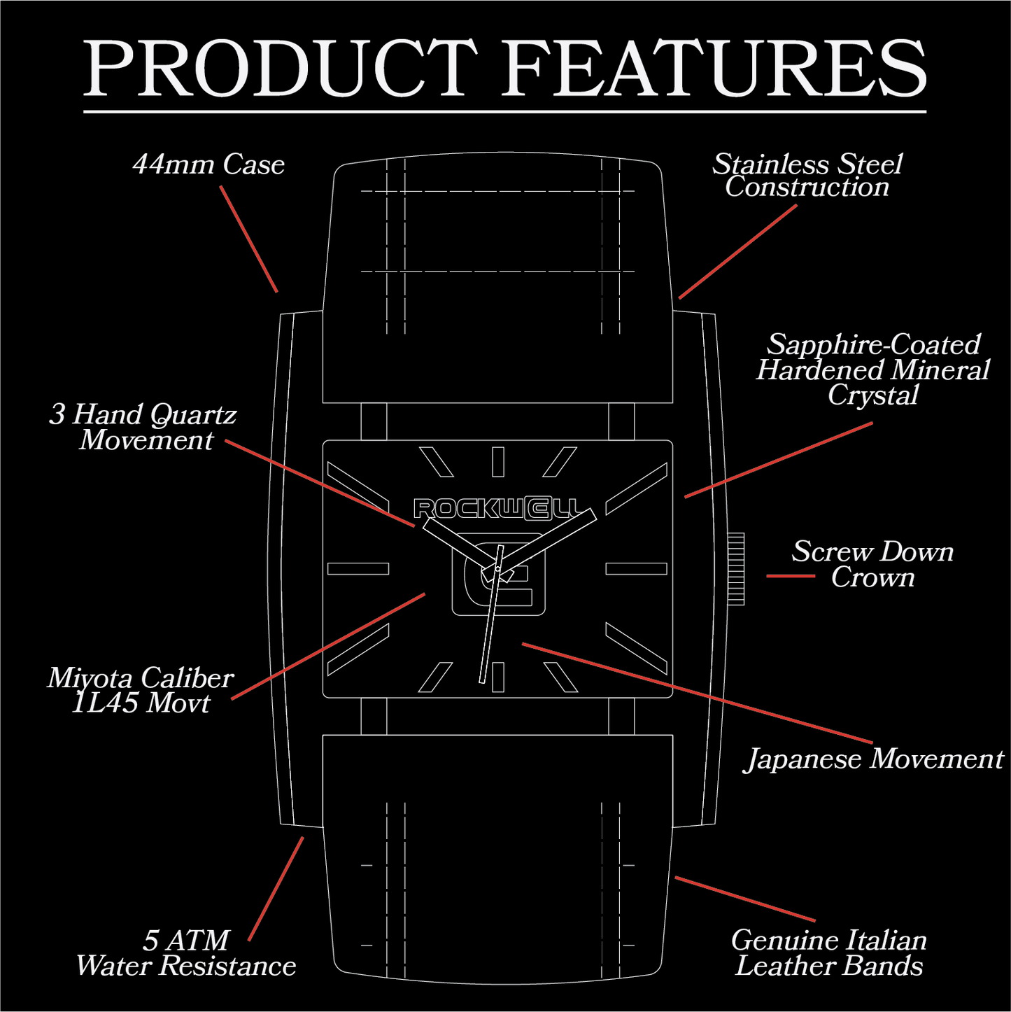 TEEK - Apostle Red Black Watch WATCH TEEK RT