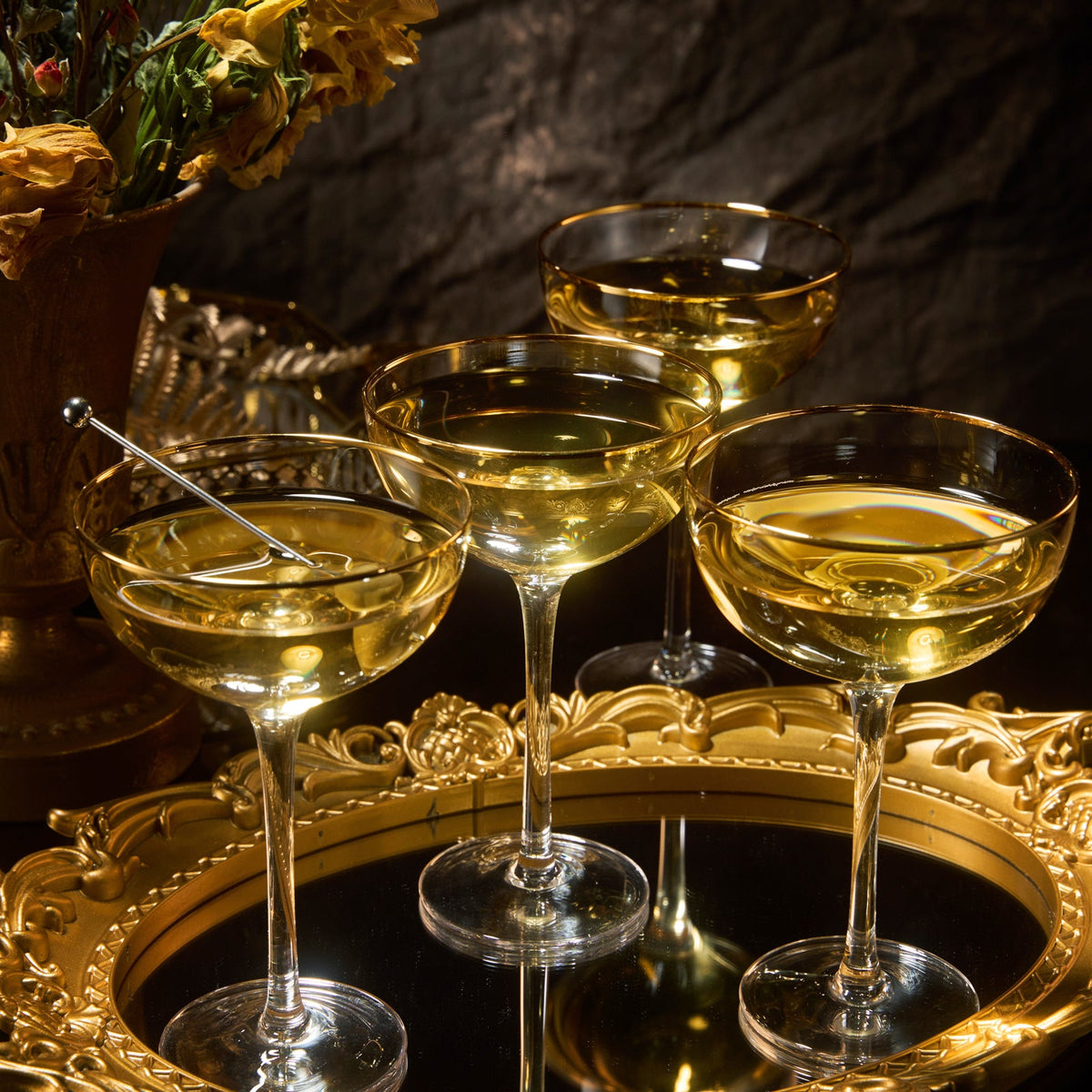 TEEK - Palazzo Champagne Coupe Cocktail Glassware Set HOME DECOR TEEK KS