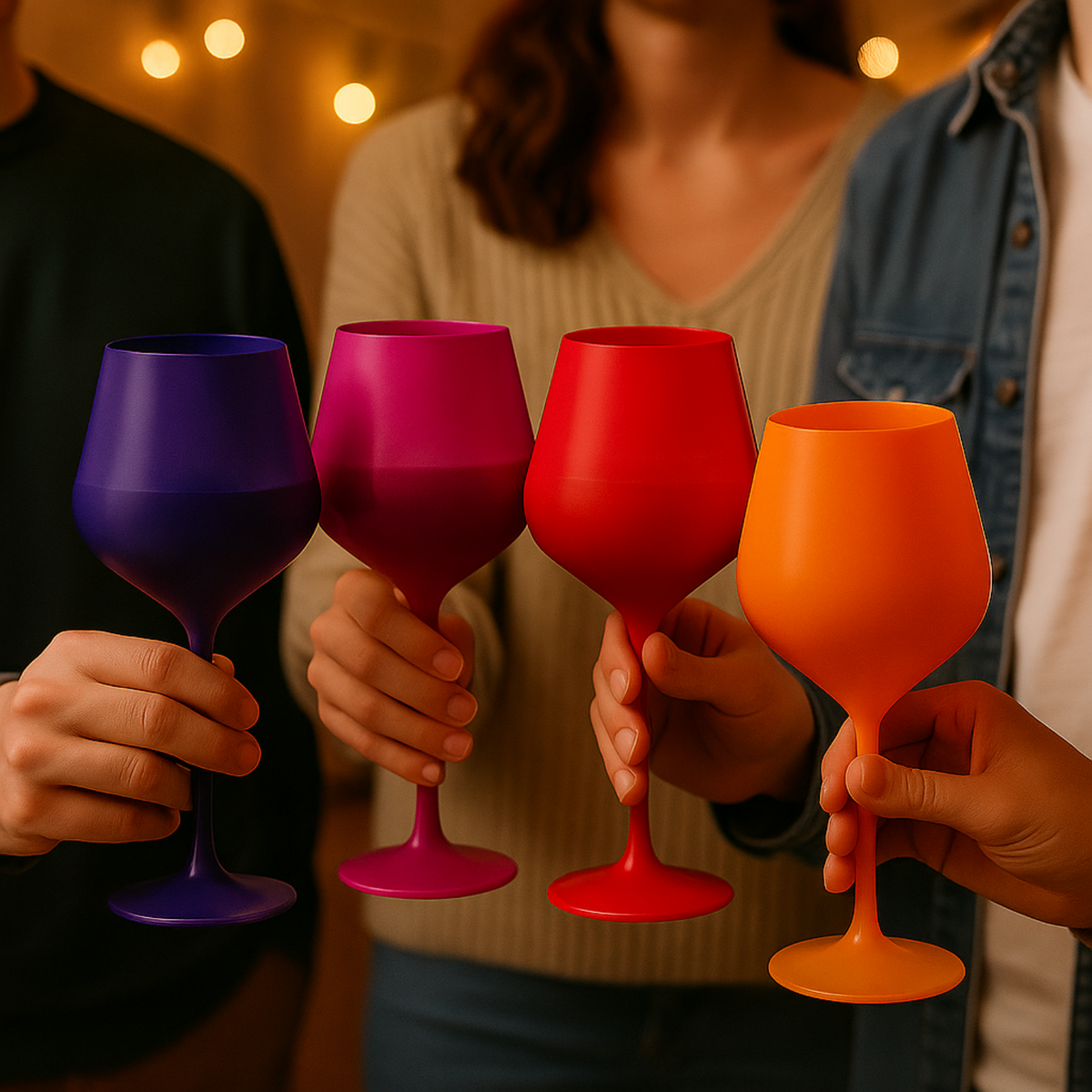 TEEK - Southwest Sunset Large Colored Wine Glass Set HOME DECOR TEEK KS