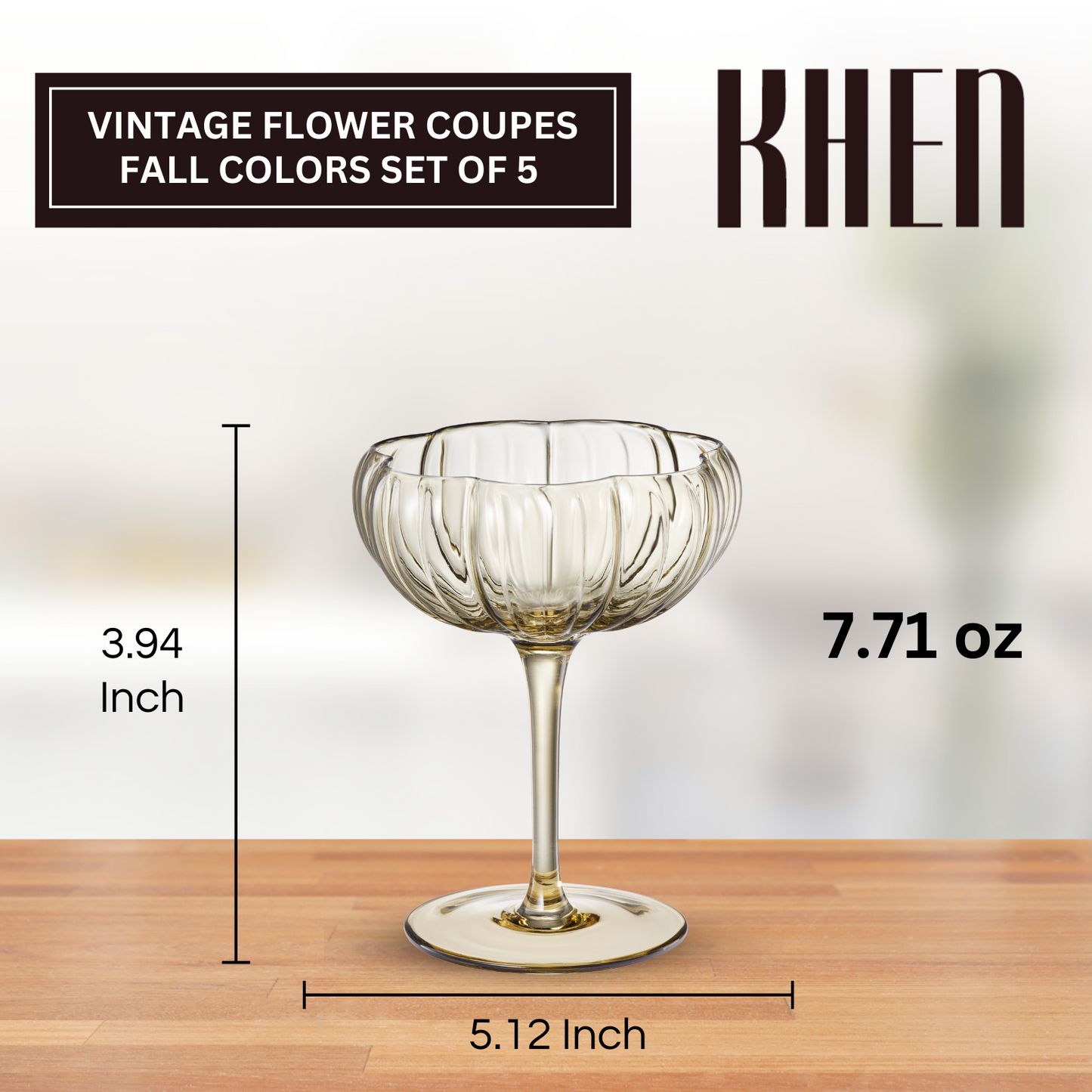 TEEK - Flower Coupe Cocktail Glasses Set | Bright Colors HOME DECOR TEEK KS