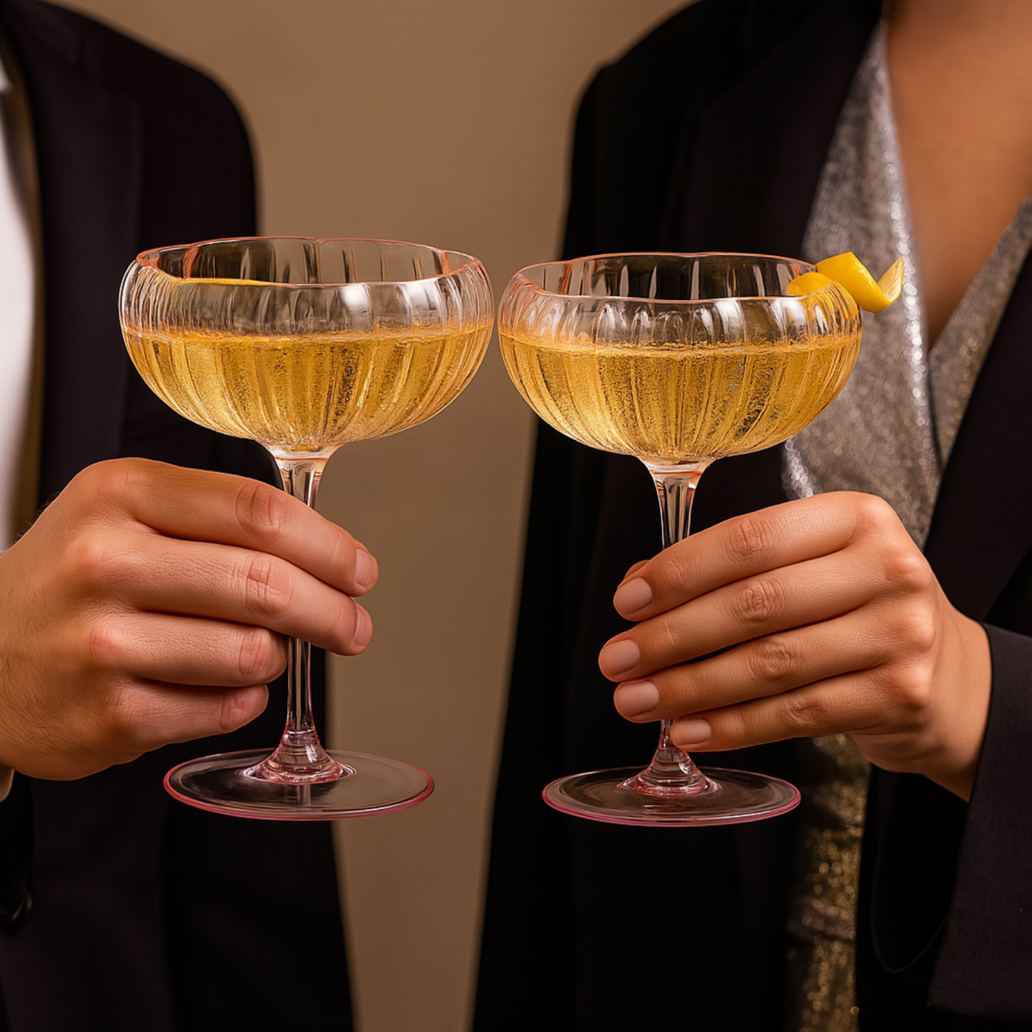 TEEK - Flower Coupe Cocktail Colored Glasses Set | Blush Pink HOME DECOR TEEK KS