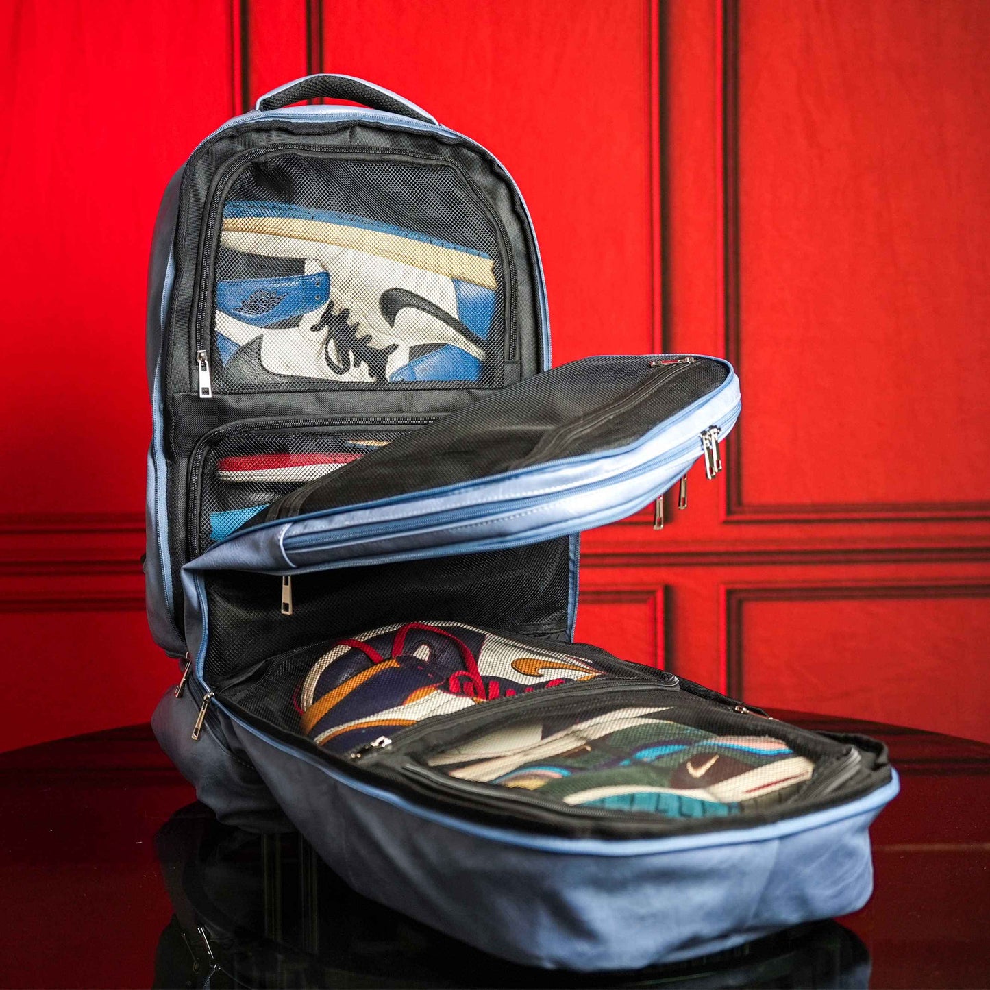 TEEK - Baby Blue Leather Patented Carry-On Backpack (Only 300 Made) BAG TEEK SP