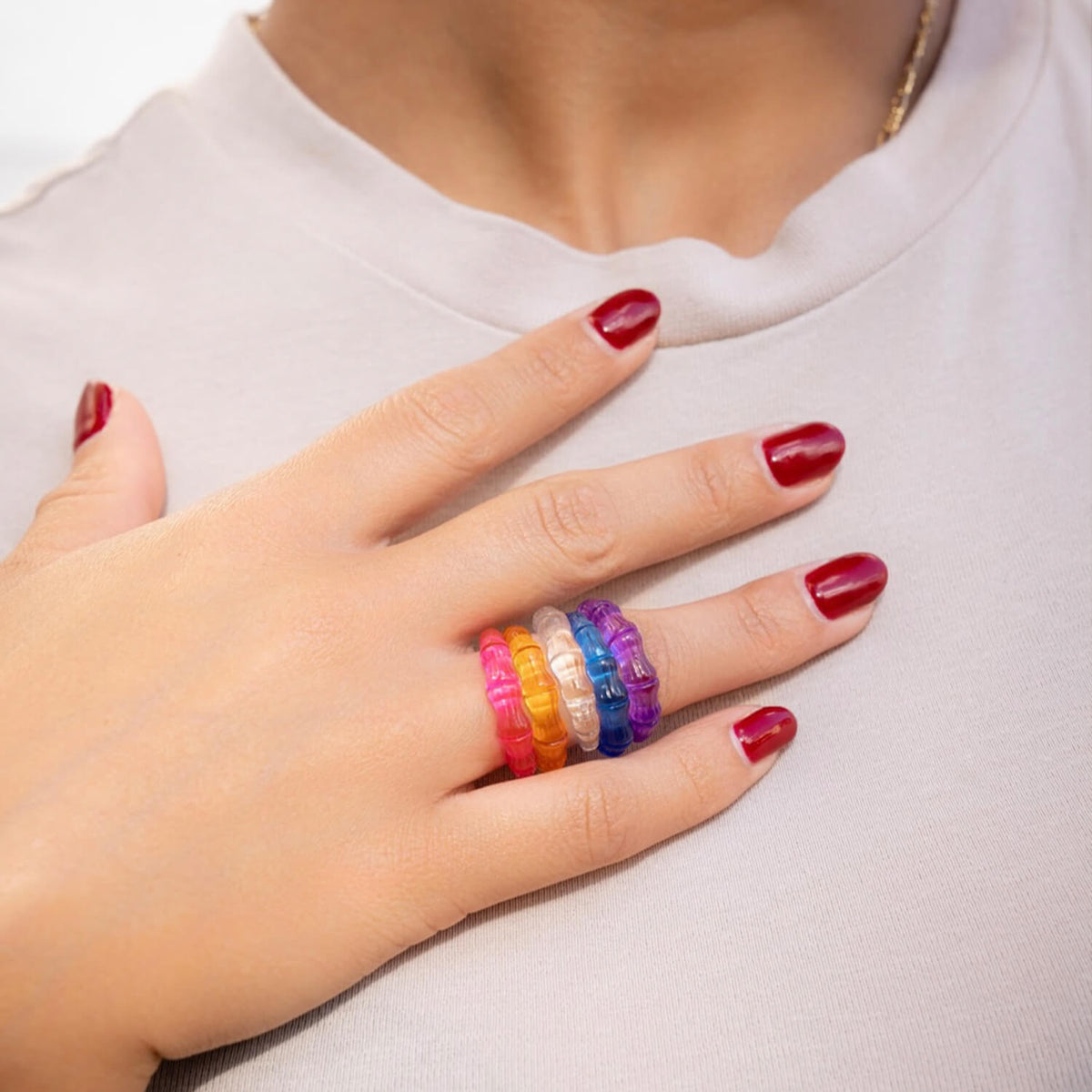 TEEK - Bamboo Lucite Rings JEWELRY TEEK GNH