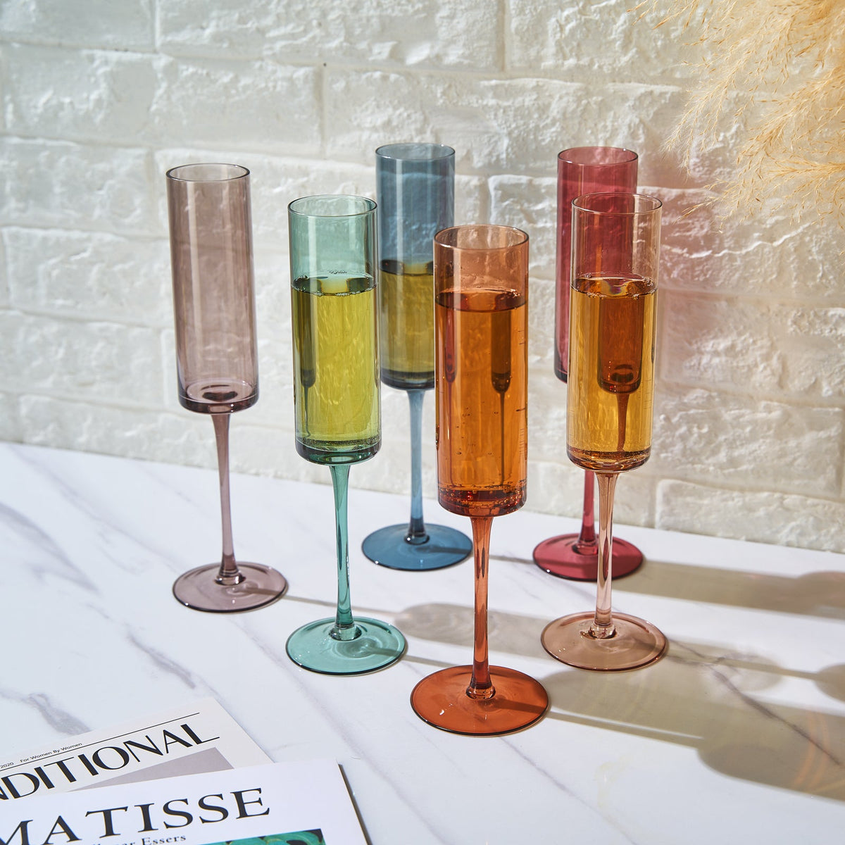TEEK - Tonal Champagne Flute Glassware Set HOME DECOR TEEK KS