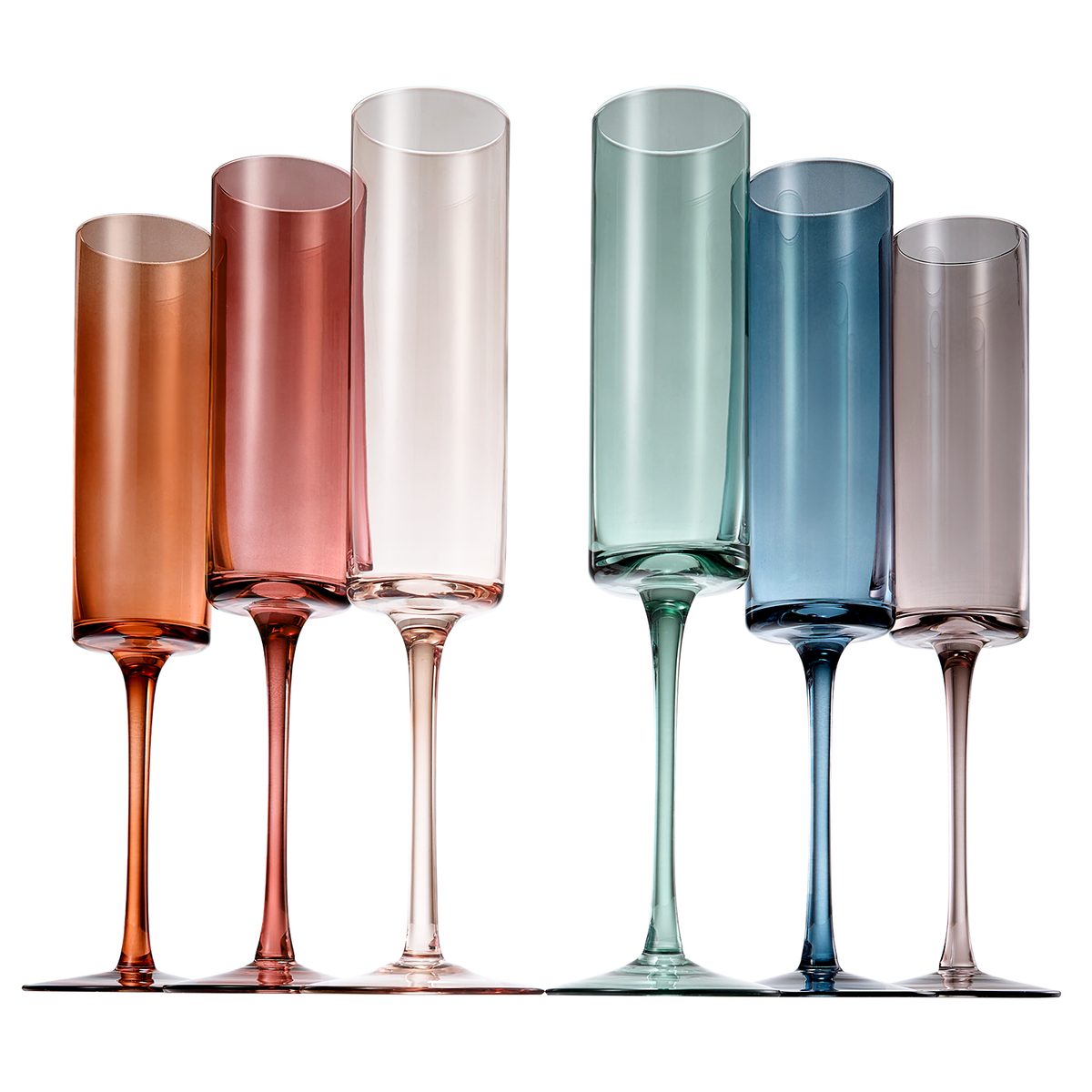 TEEK - Tonal Champagne Flute Glassware Set HOME DECOR TEEK KS