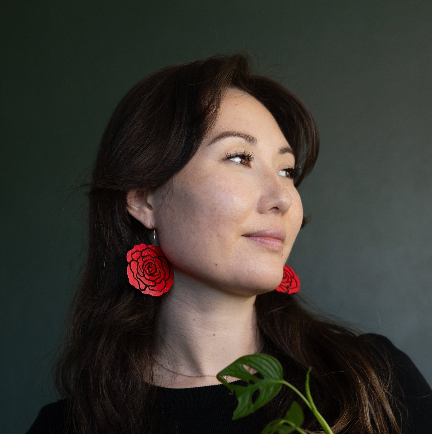 TEEK - Giant Red Rose Hoops JEWELRY TEEK LCM