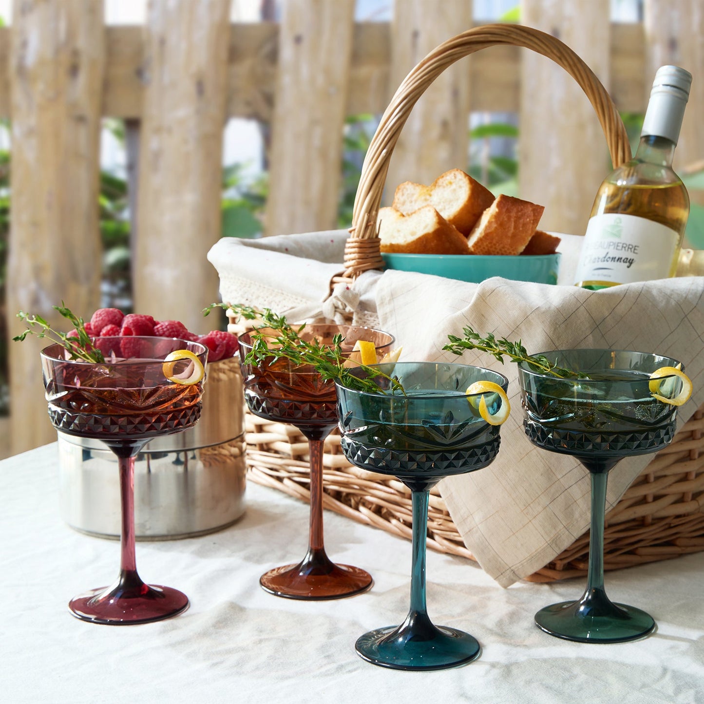 TEEK - Onix Acrylic Crystal Champagne Coupe Cocktail Glassware Set HOME DECOR TEEK KS