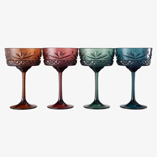 TEEK - Onix Acrylic Crystal Champagne Coupe Cocktail Glassware Set HOME DECOR TEEK KS