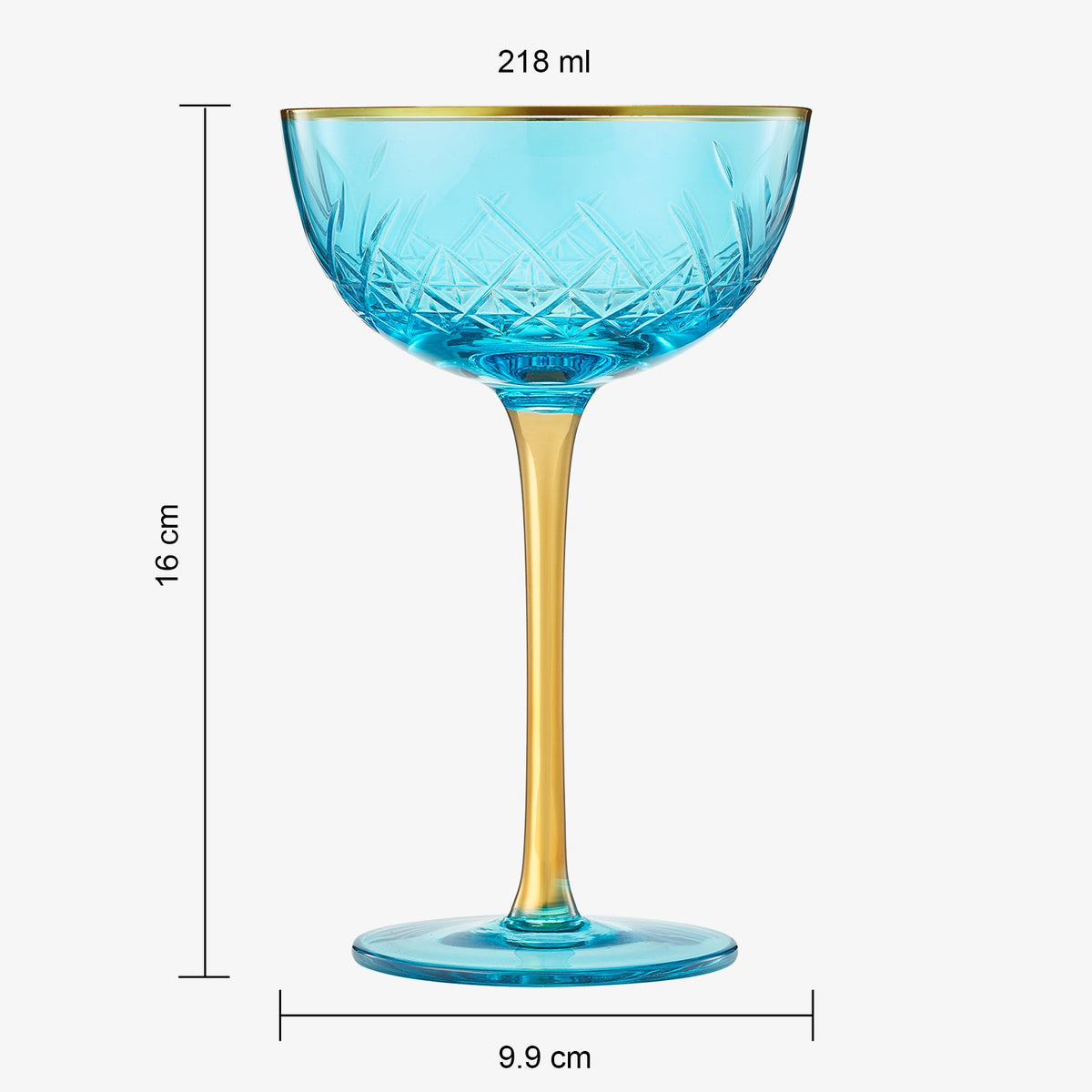 TEEK - Bellissimo Crystal Champagne Coupe Cocktail Glassware Set HOME DECOR TEEK KS