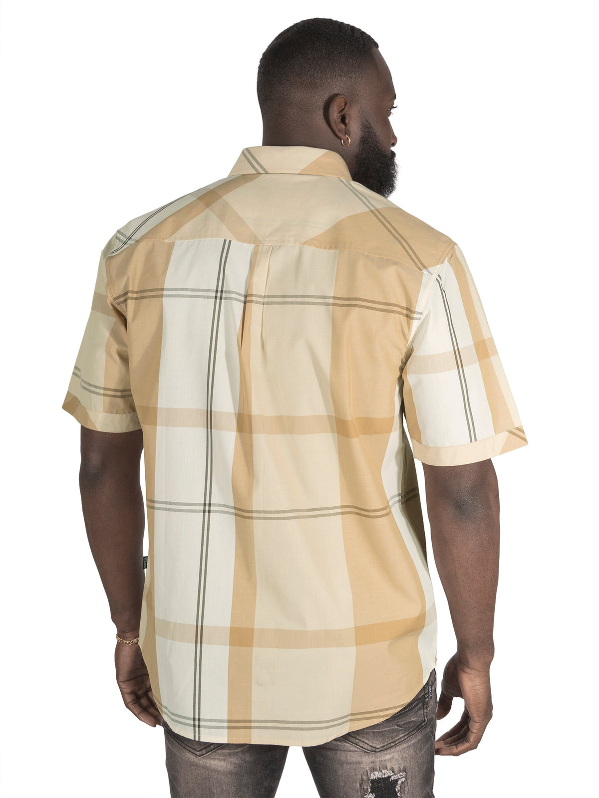 TEEK - V829 Colton Plaid Shirt - Natural TOPS TEEK MJ