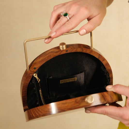 TEEK - Wooden Evening Clutch BAG TEEK AL