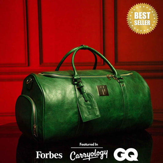 TEEK - Emerald Green Leather Weekender Duffle Bag BAG TEEK SP