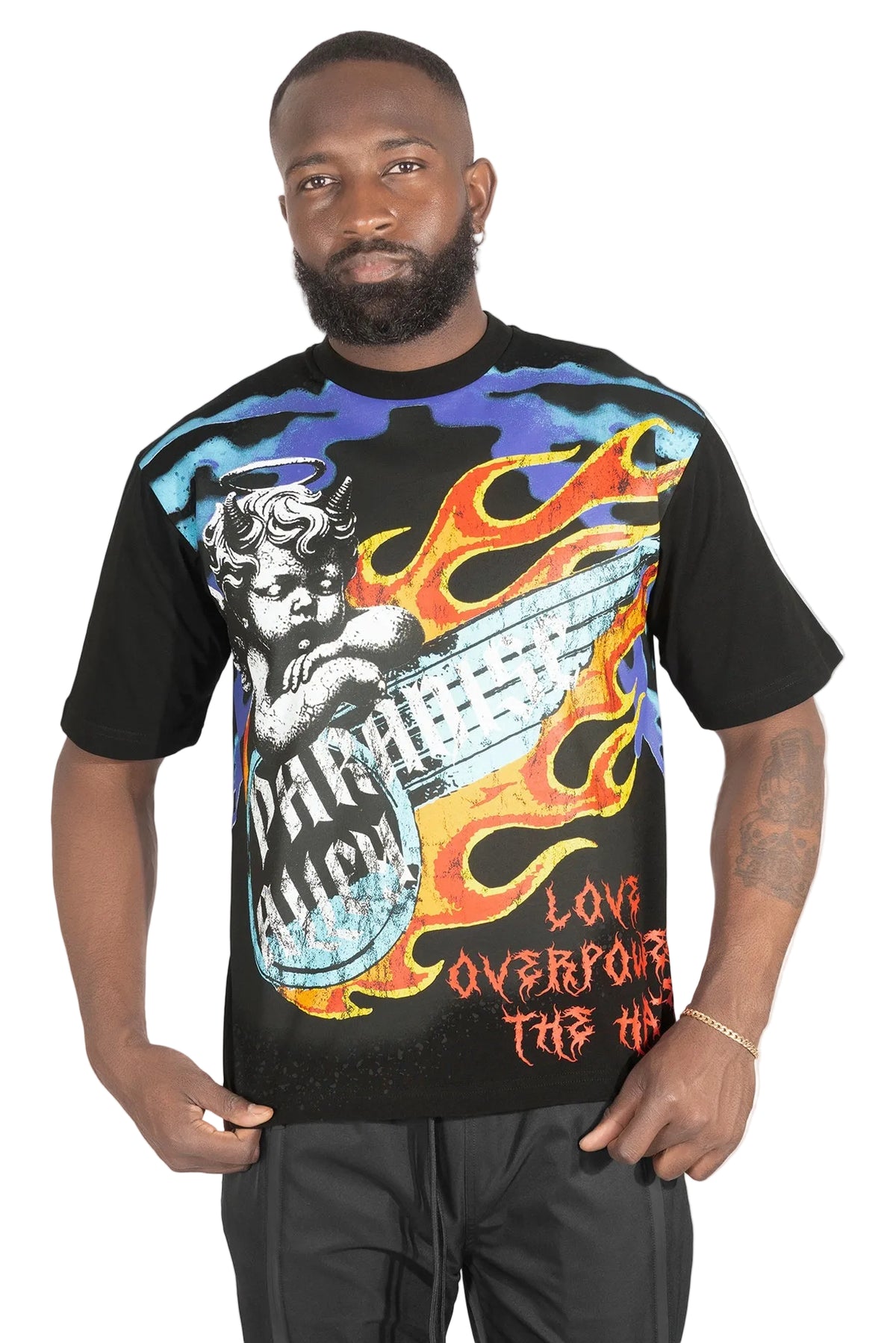 TEEK - Tee | F169 Fake Love - Black TOPS TEEK MJ S Black