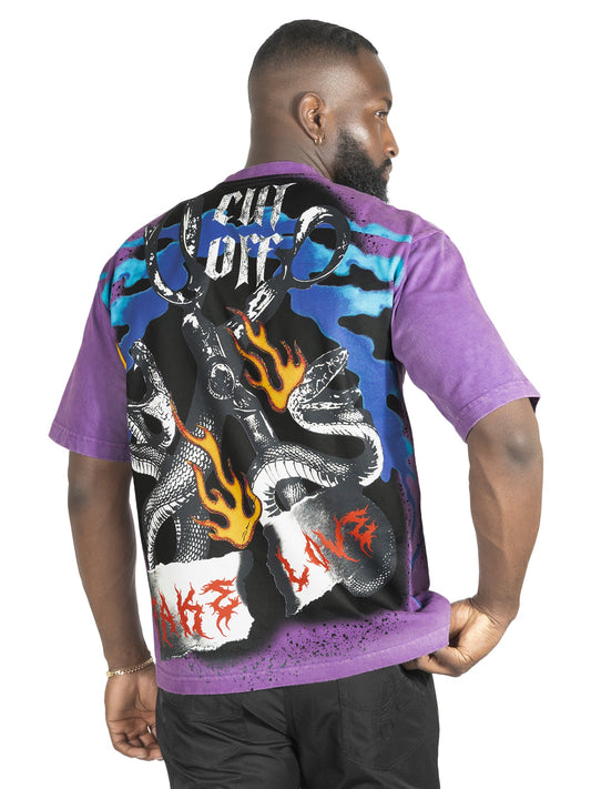 Tee | F169 Fake Love - Purple T-shirt Makobi Jeans USA