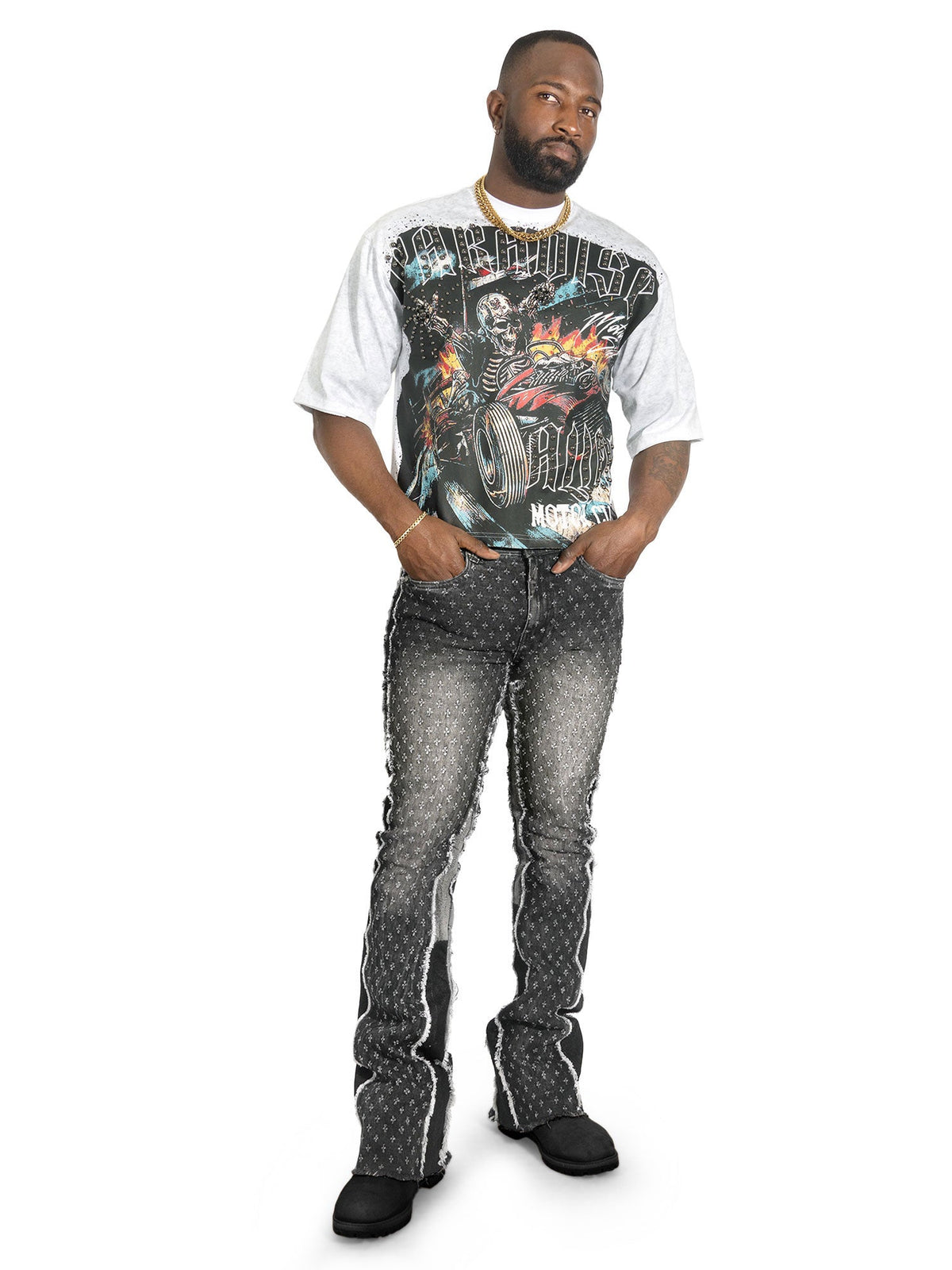 TEEK - Pants | F1702 Phalon Stacked Jeans - Black JEANS TEEK MJ