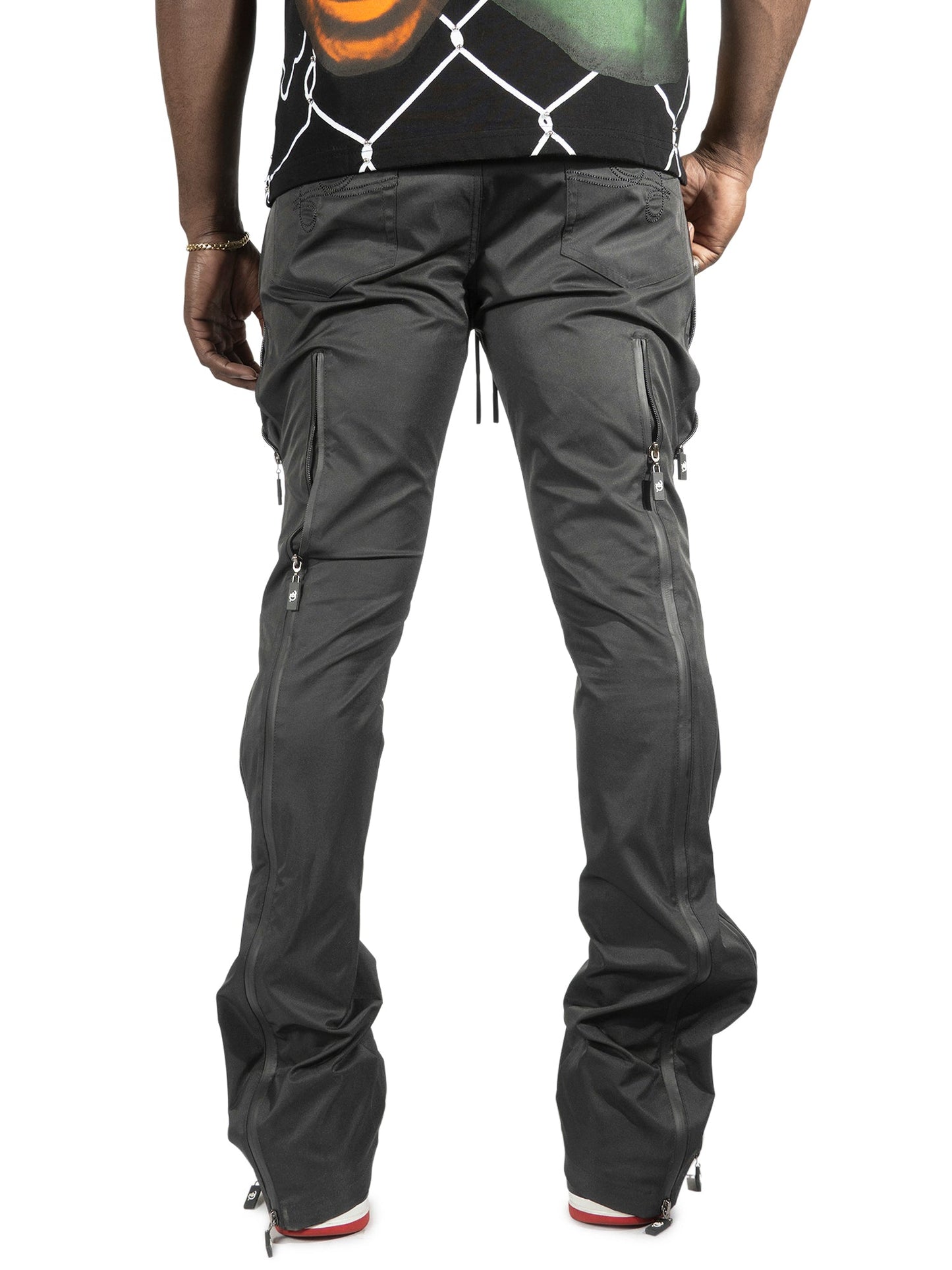 TEEK - Pants | F1736 Zerelly Nylon Stacked Pants - Black PANTS TEEK MJ