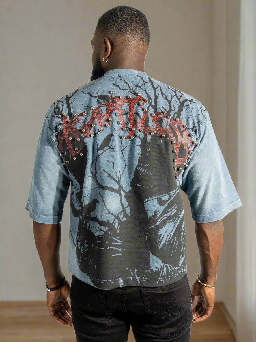 TEEK - Tee | F179 Heartless Cropped - Blue TOPS TEEK MJ